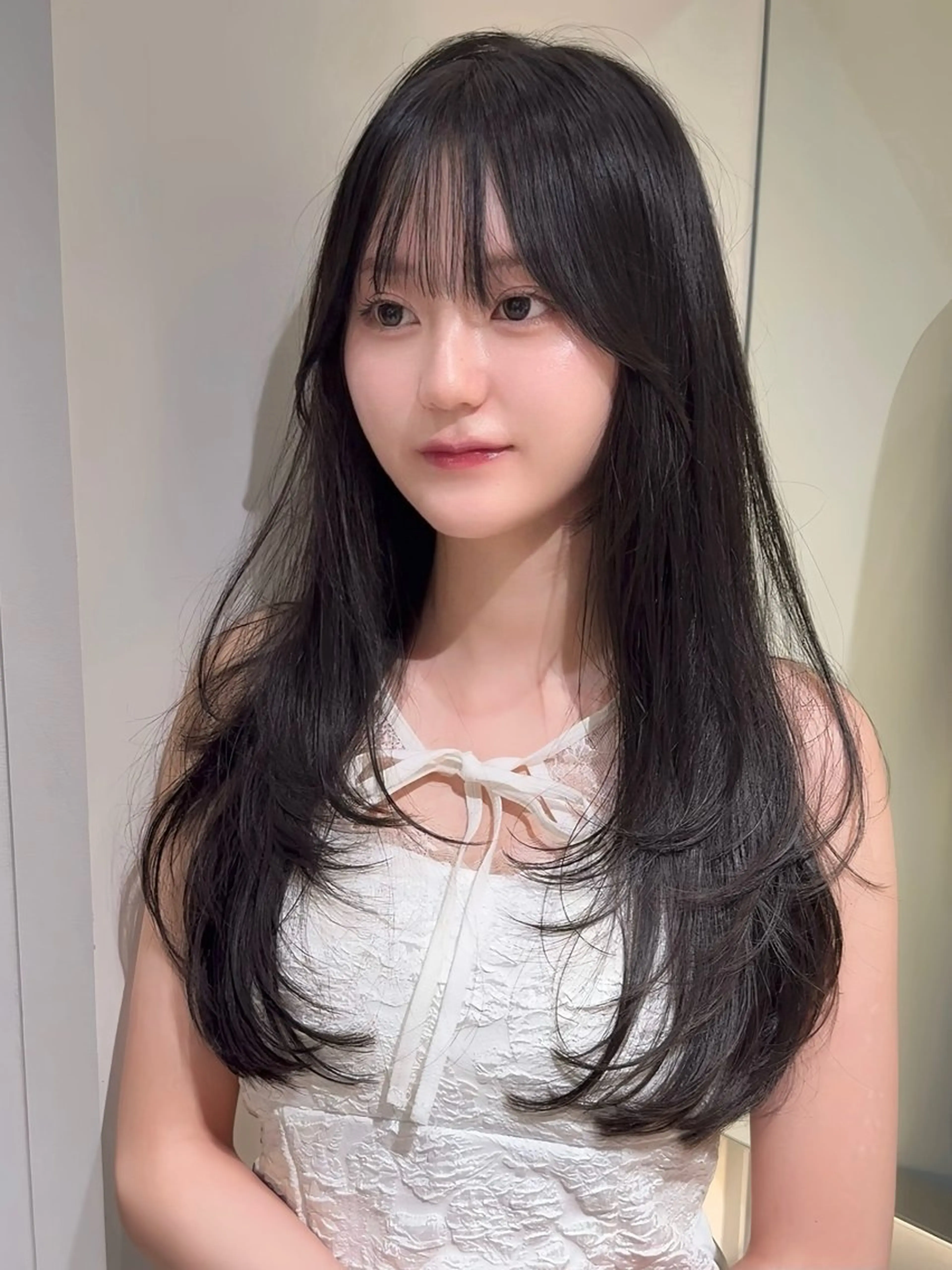 ロング 顔周りカット ユナ / lond uluのヘアスタイル