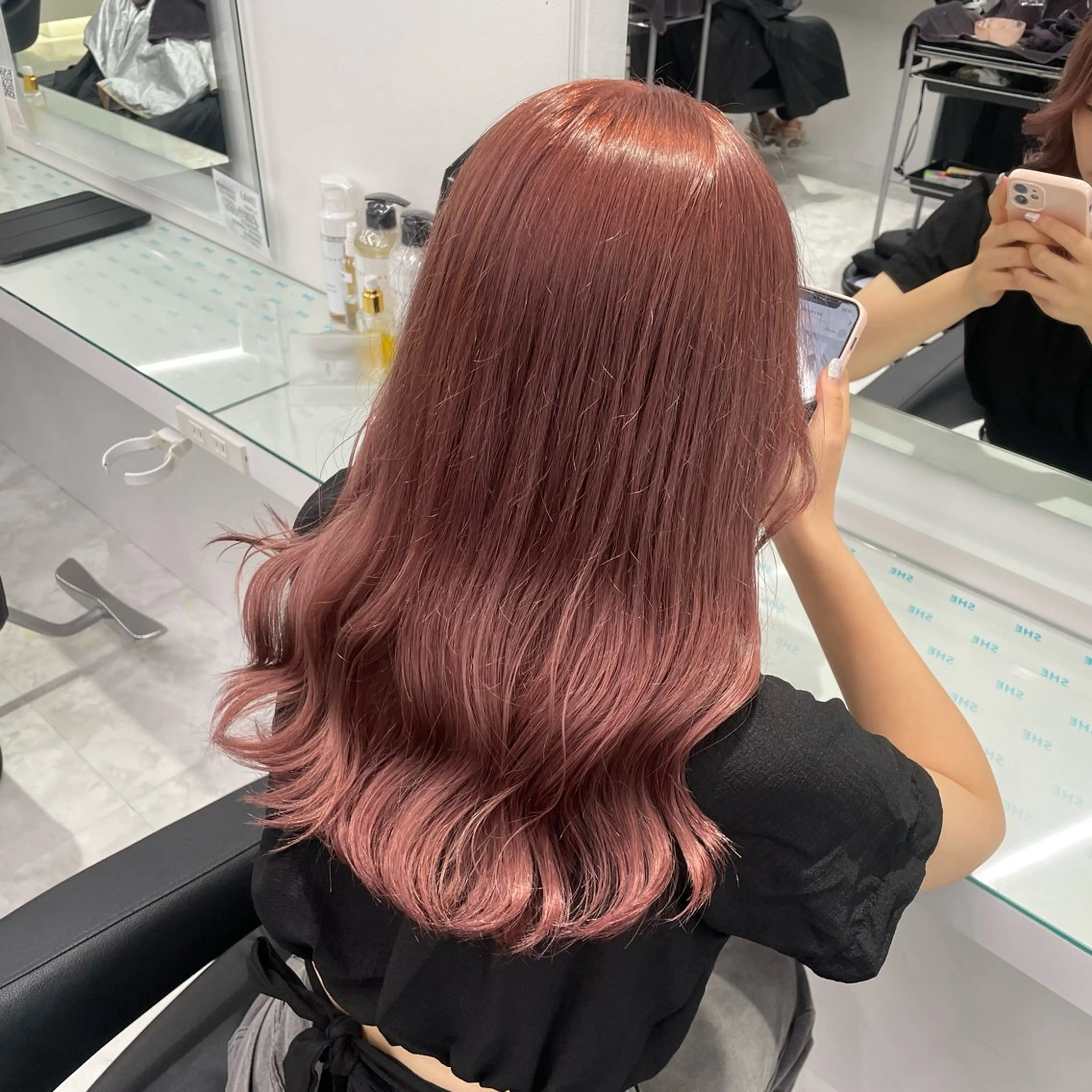 ロング カラー ヘアカラー トリートメント ヘッドスパ ヘアセット 暖色🩷透明感カラー ♡Maika♡のヘアスタイル