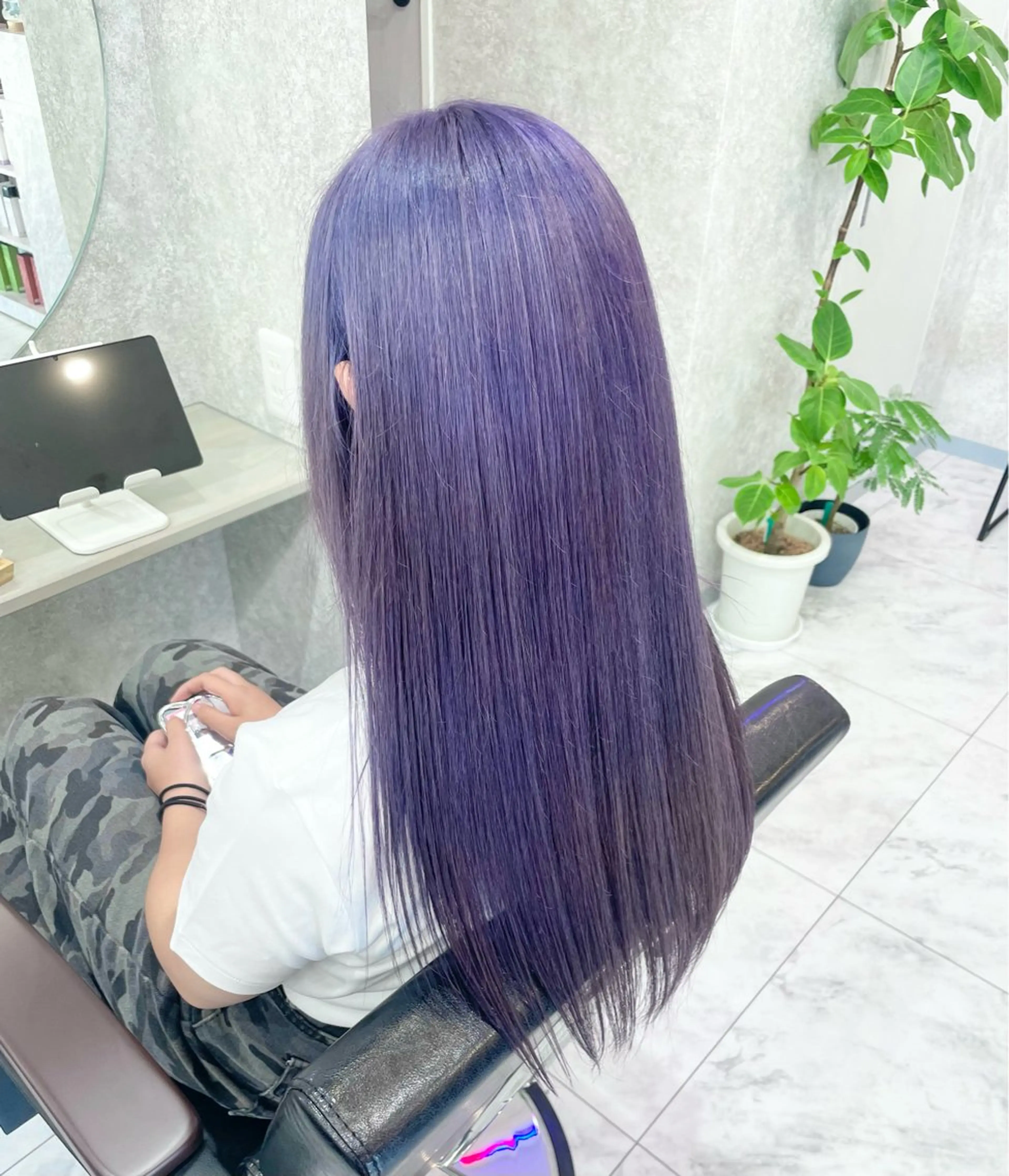 ロング 🦋ハイトーン🦋 石山 希理🦋のヘアスタイル