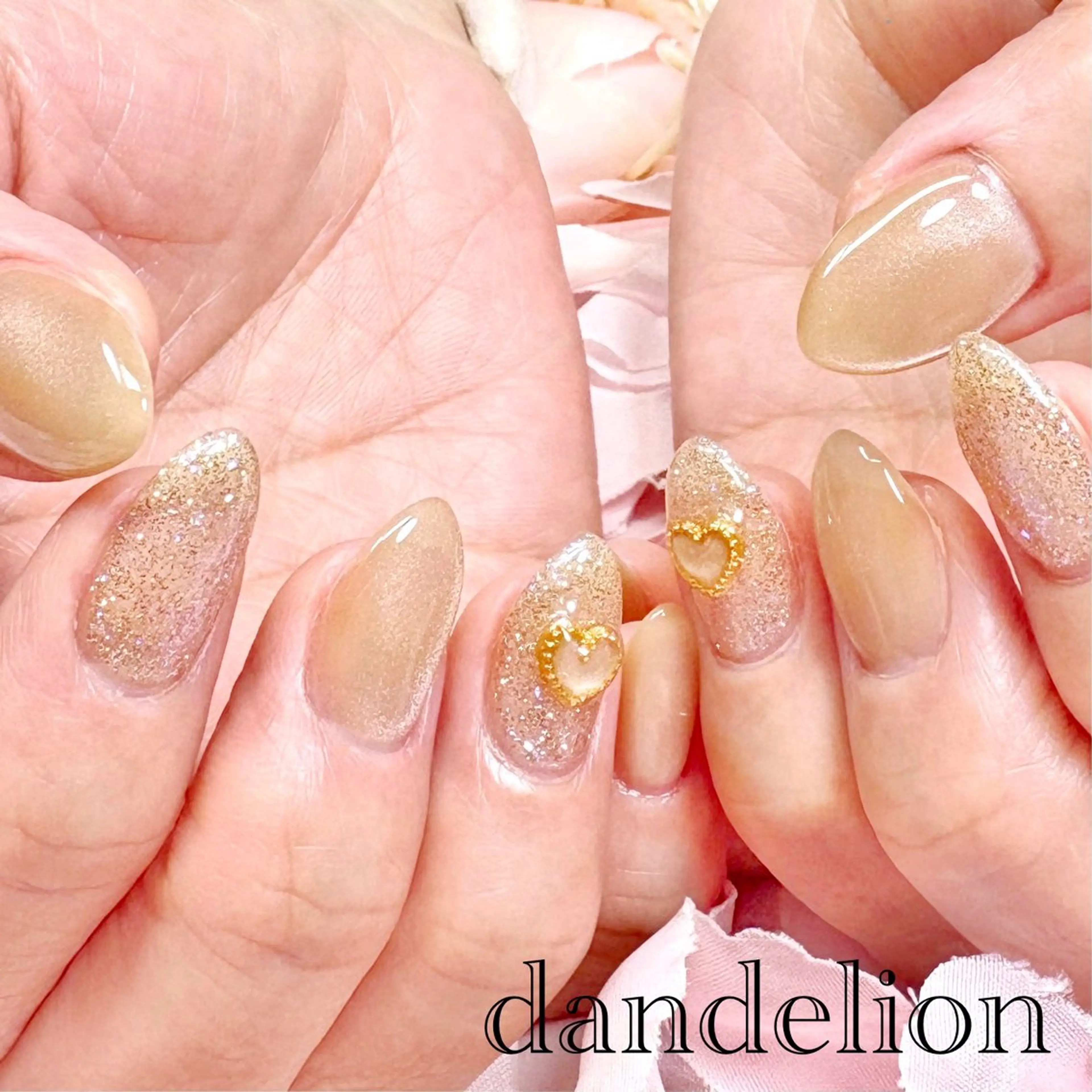 ネイル ハンドネイル ハンドケア dandelion ダンデライオンのネイルデザイン