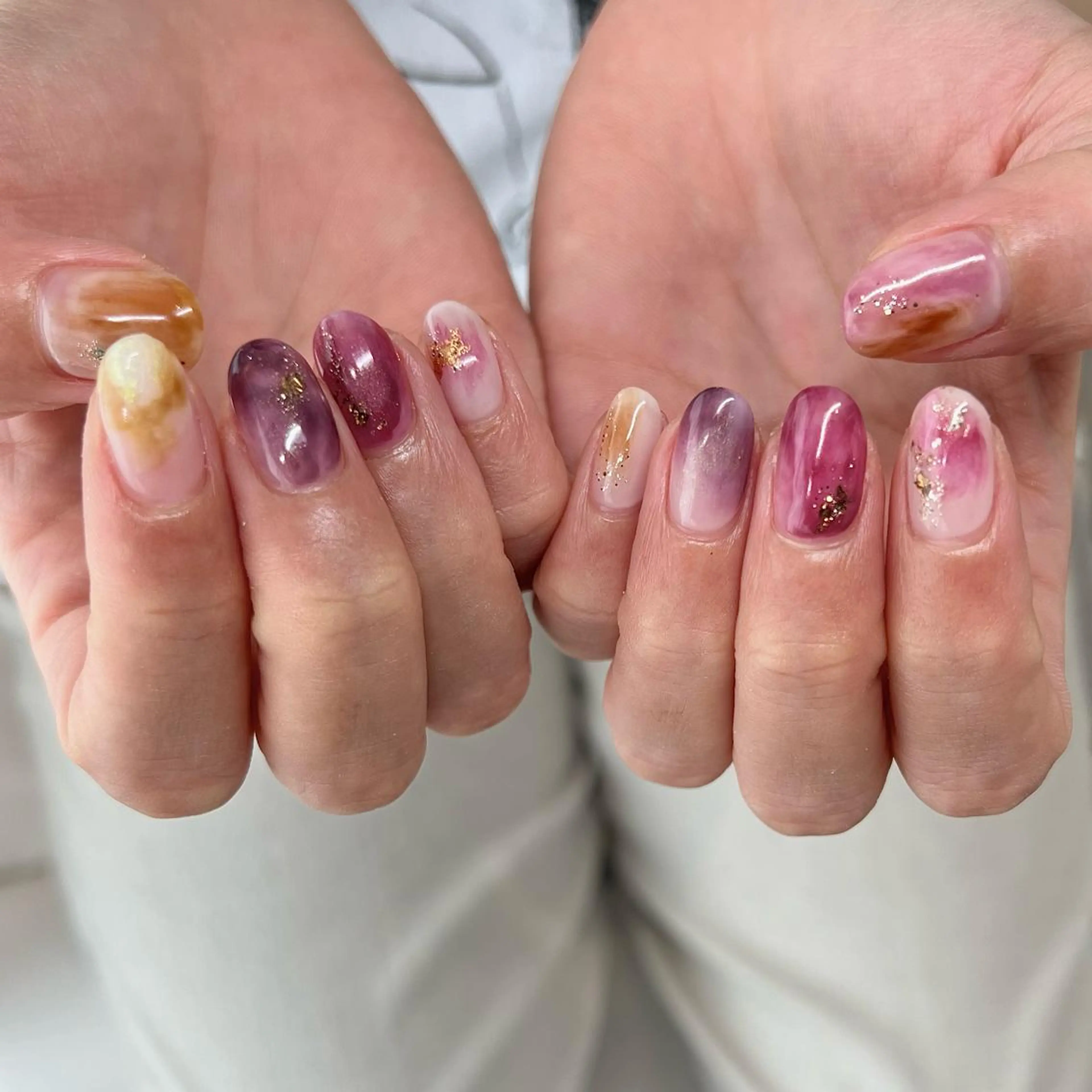 ミディアム ネイル マツエク・マツパ ハンドネイル REVIA_nail maiのネイルデザイン