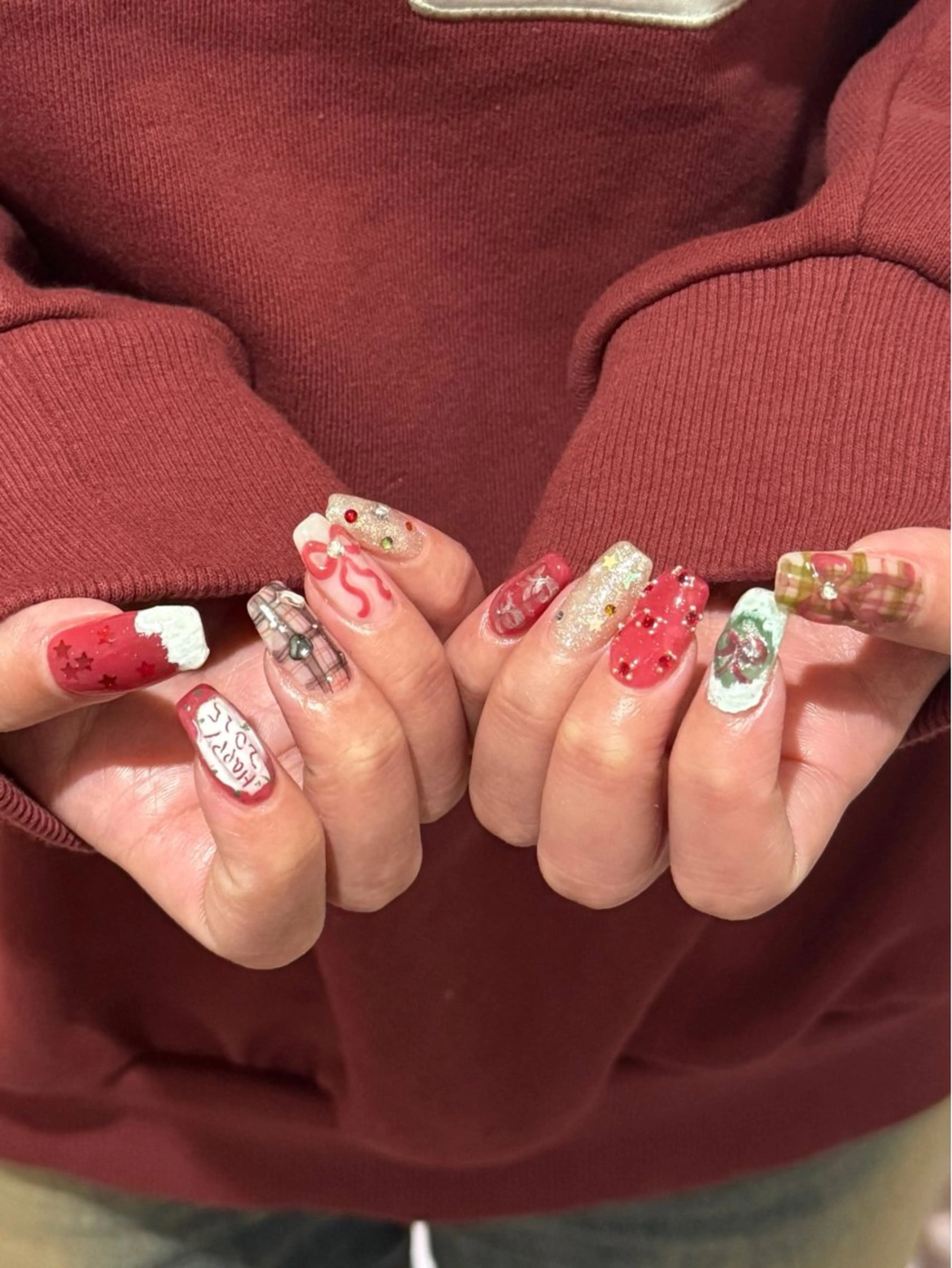 ネイル 冬ネイル クリスマス m o m oのネイルデザイン