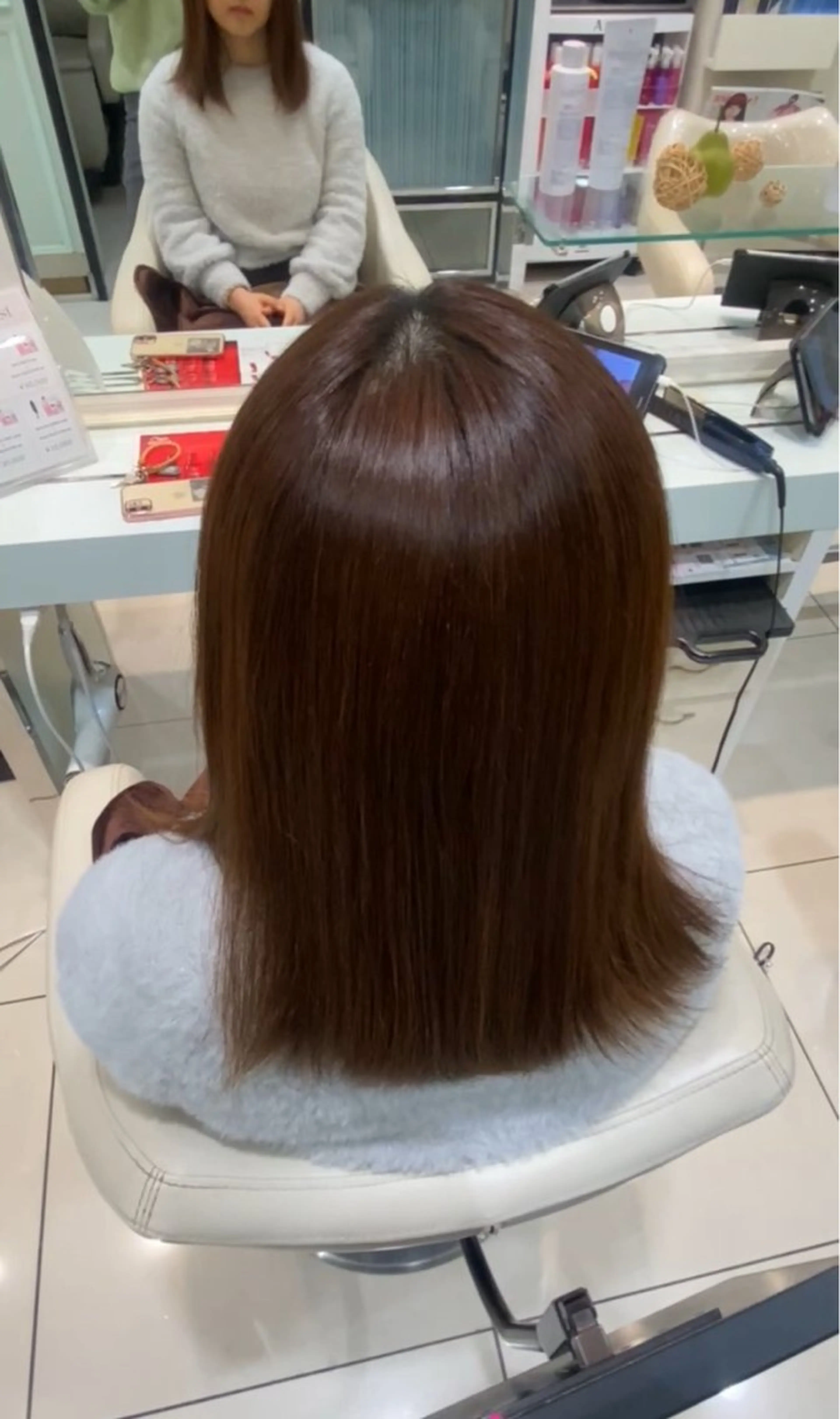 ミディアム 縮毛矯正 トリートメント 縮毛矯正 ゆきのヘアスタイル