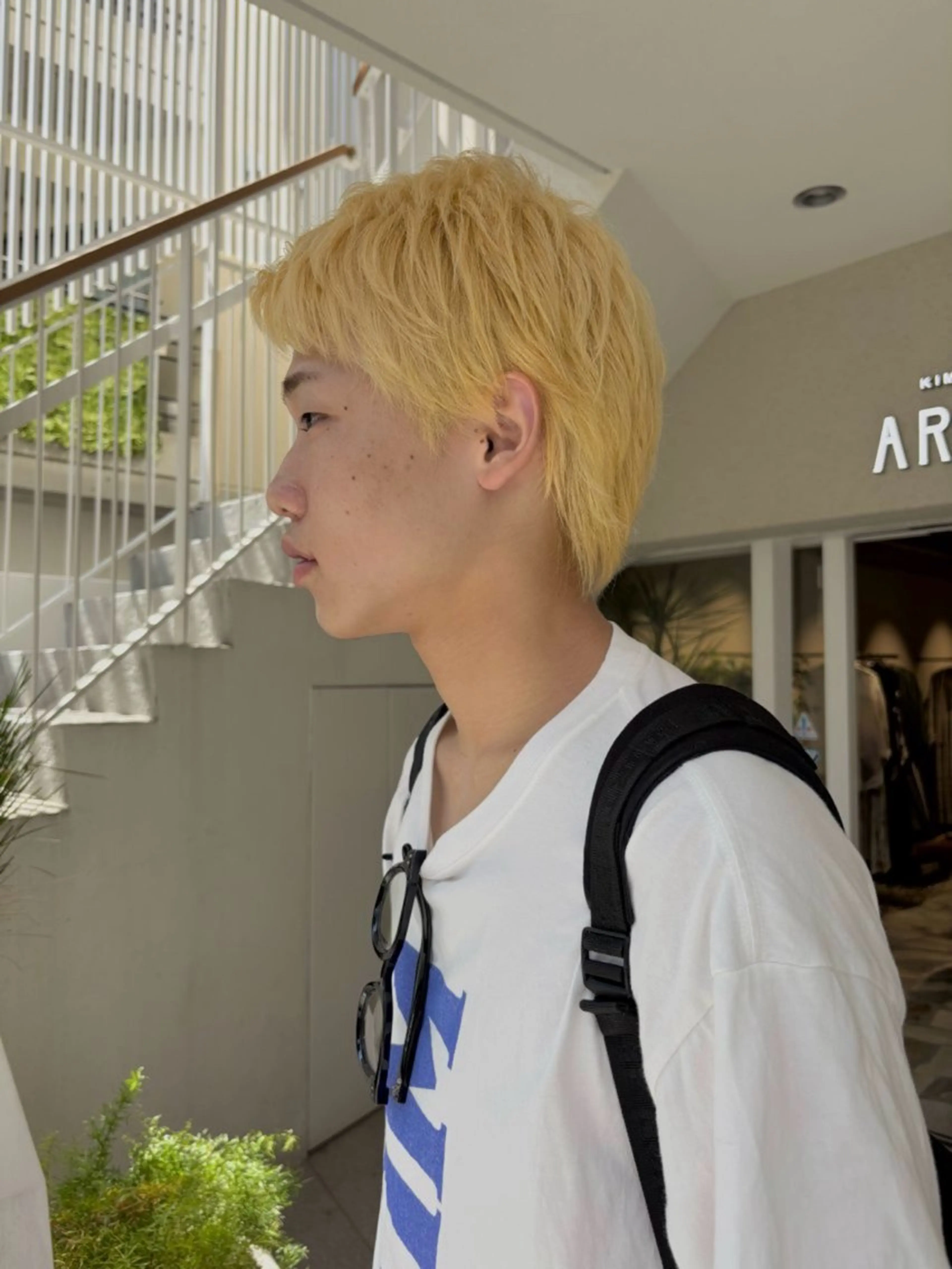 ショート カラー メンズ 抜きっぱなしブロンド ブロンド カット ヘアカラー トリートメント ヘアセット 🟠似合うカラー /ハイトーン🟠りりのヘアスタイル