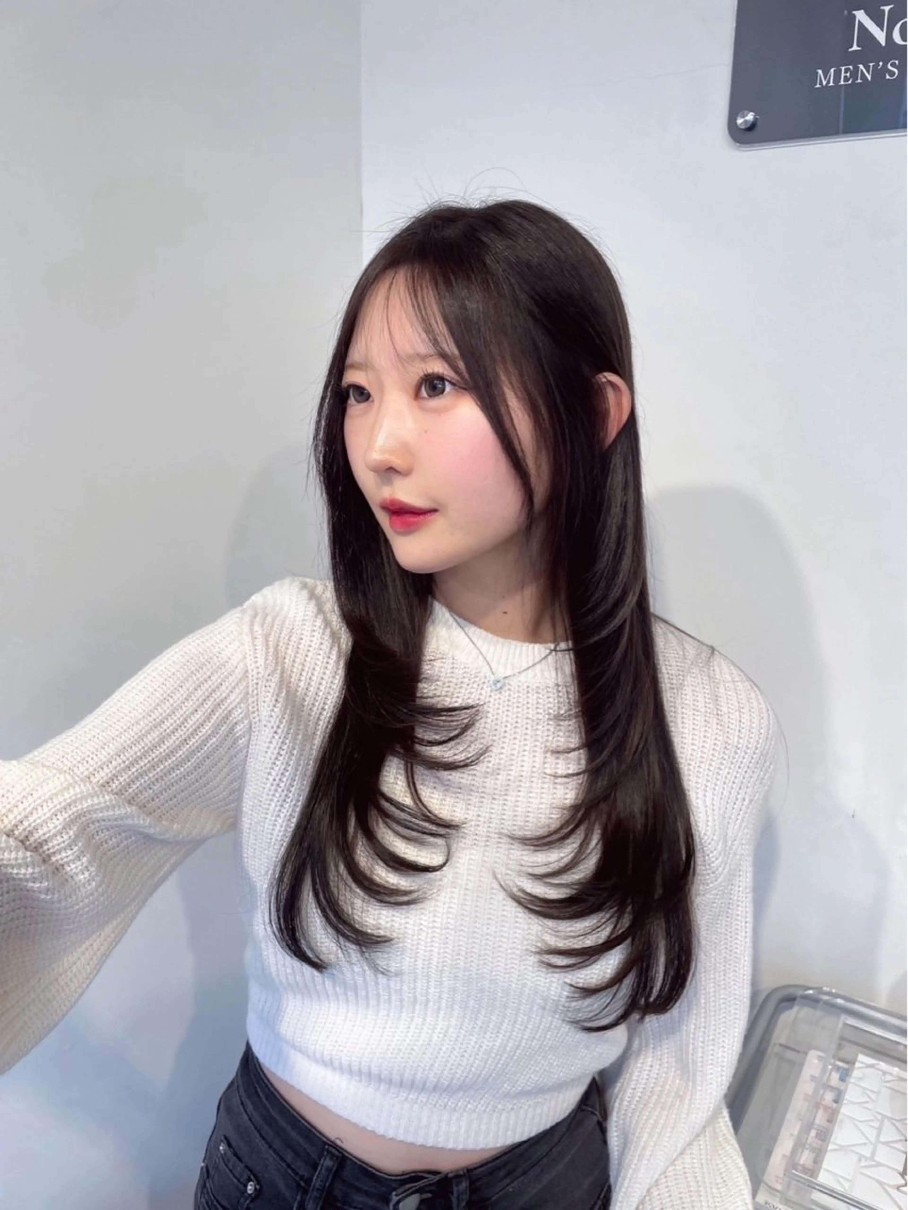 ロング カット ヘアカラー トリートメント レイヤーカット🩵 盛れ顔周り/Miuのヘアスタイル