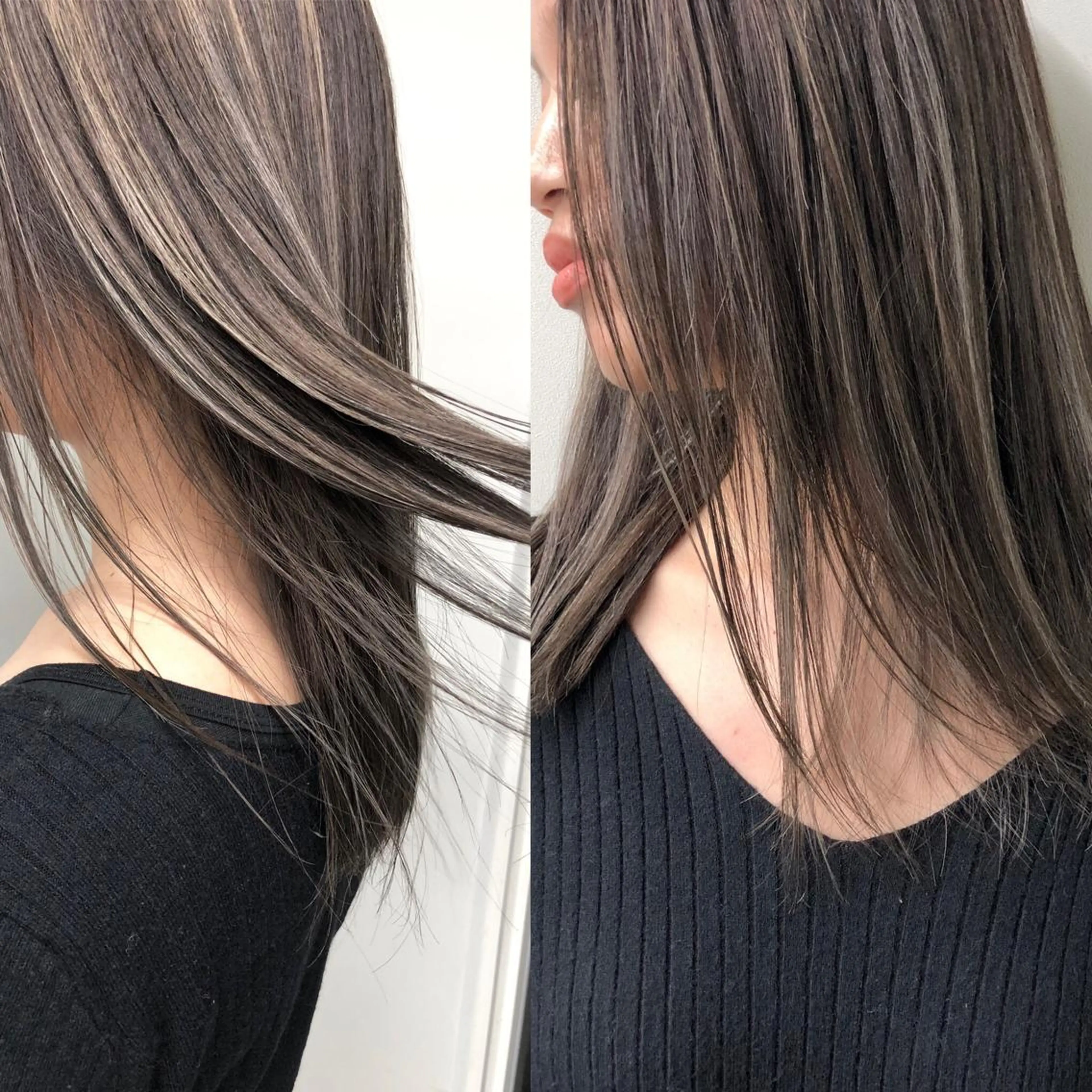 セミロング ハイライト 小澤大輔 YOLO hairのヘアスタイル