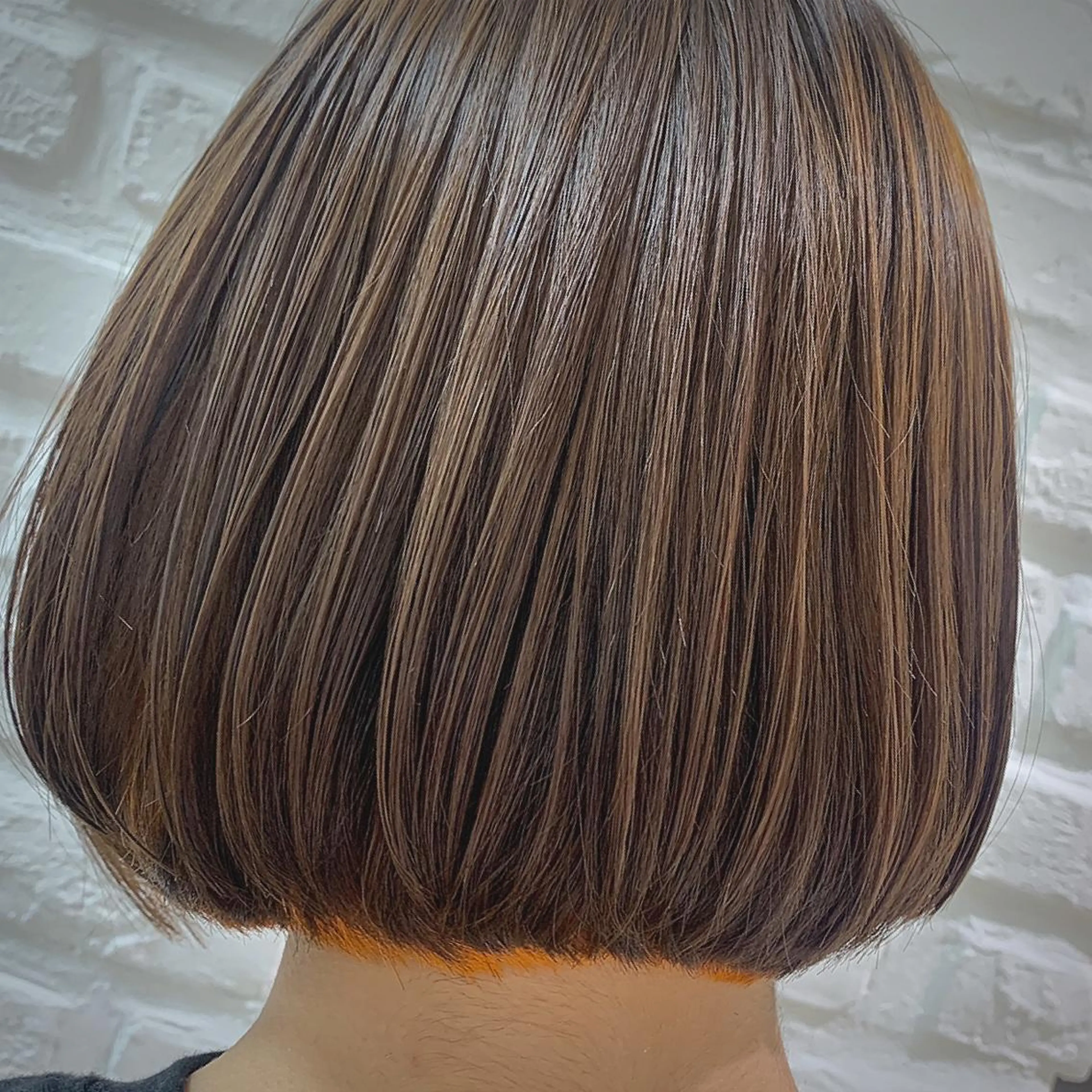 ミディアム カラー アッシュ ベージュカラー ブリーチ オレンジ ヘアカラー トリートメント 【デザインカラー】 粥川佳日望のヘアスタイル