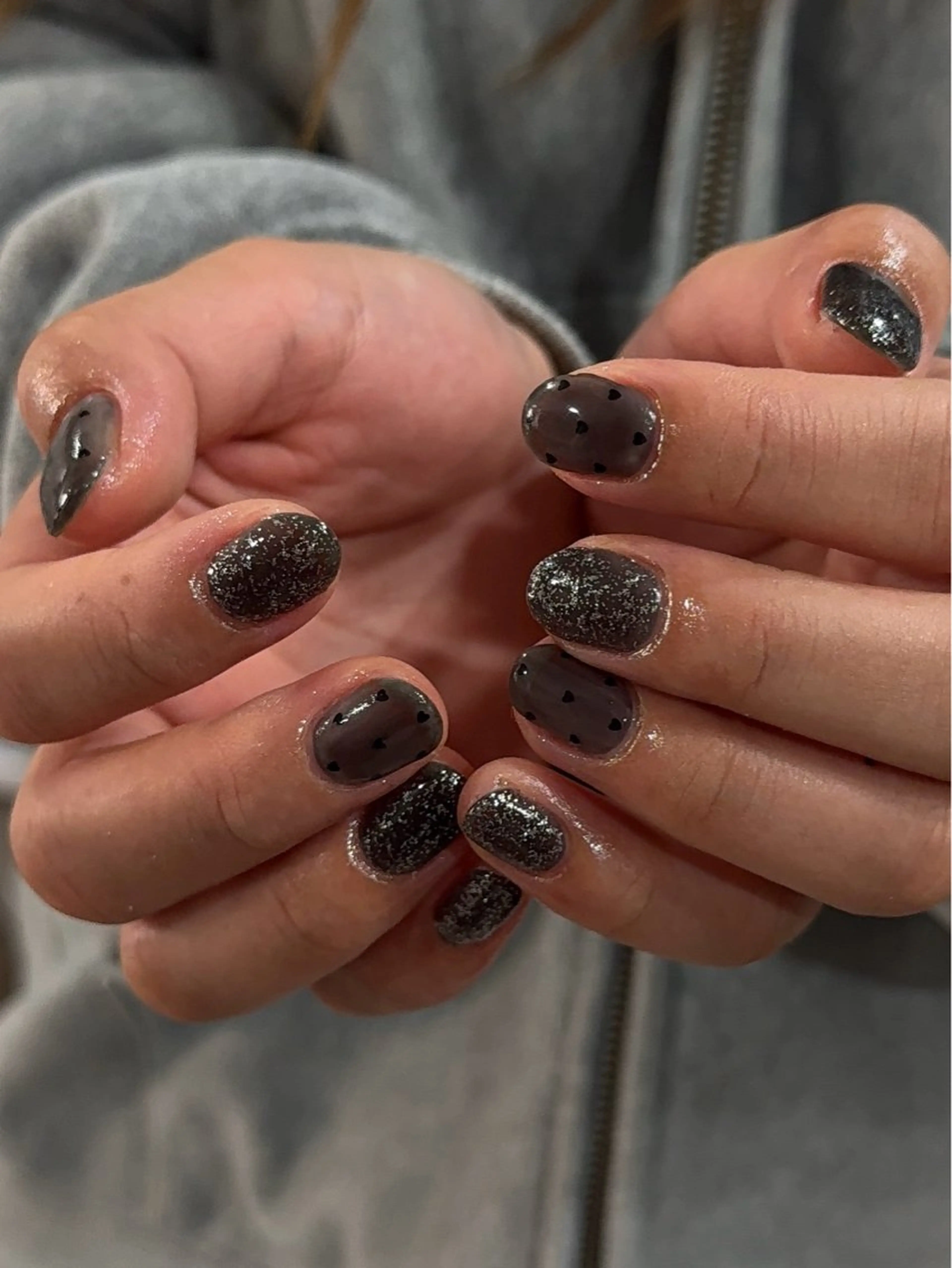 ネイル ラメ(グリッター) ハンドネイル ハンドケア Nail salon K　momoのネイルデザイン