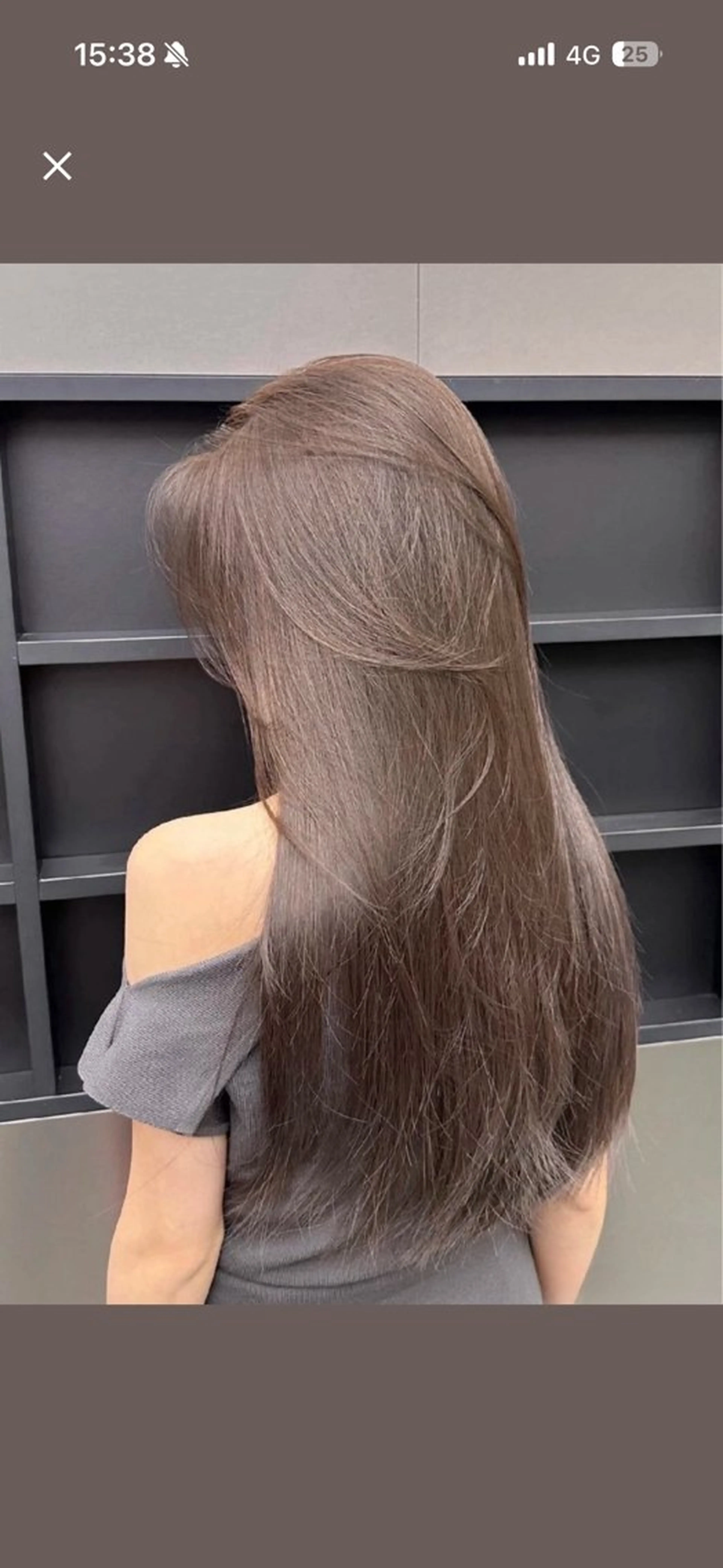 ロング カット ヘアカラー トリートメント ⭕鏡のような劇艶× 自然なストレート⭕️のヘアスタイル