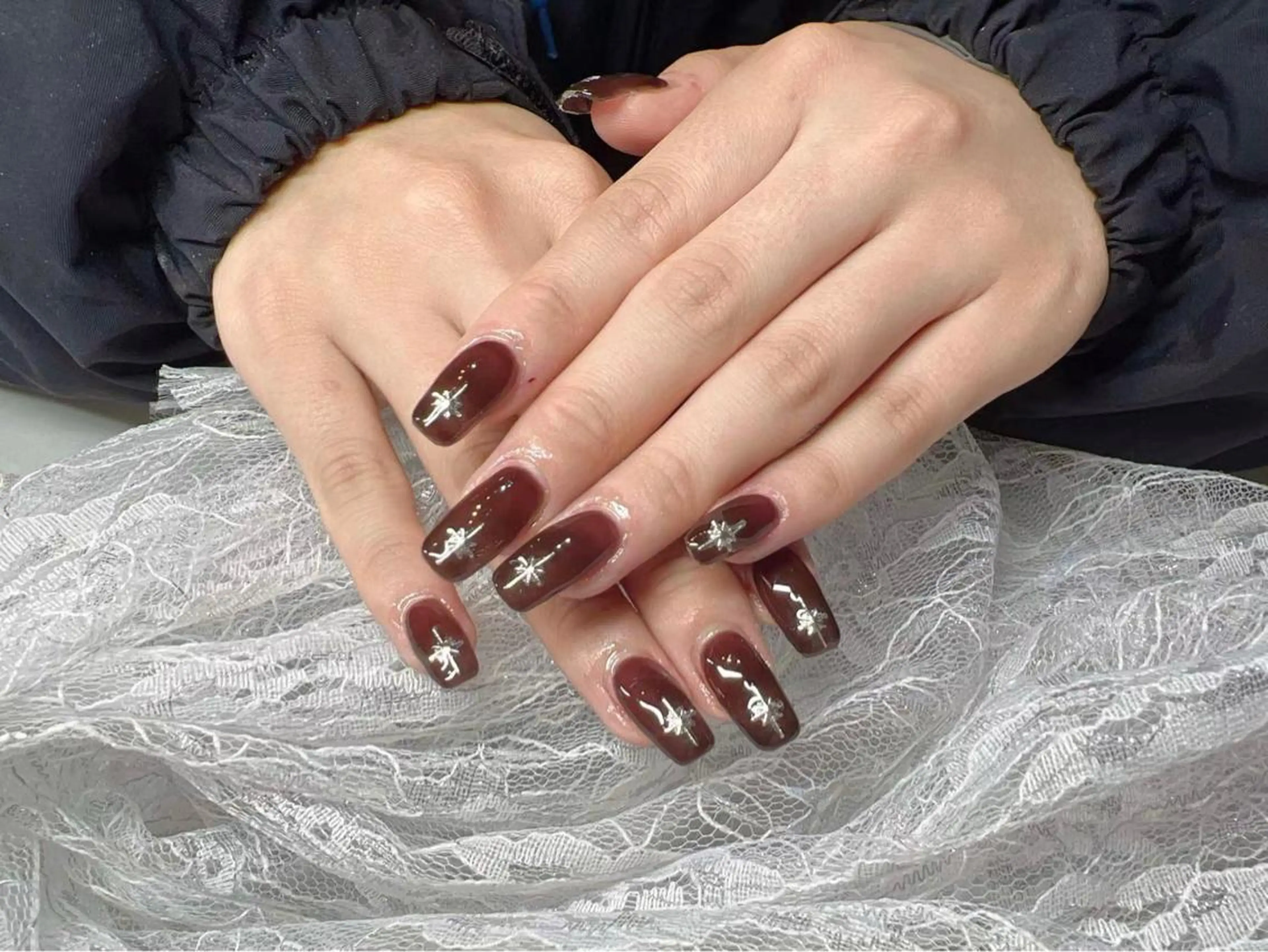 ネイル 長さ出し マグネットネイル ニュアンスネイル スカルプネイル シンプルネイル Moana Nail 長さだし専門店のネイルデザイン