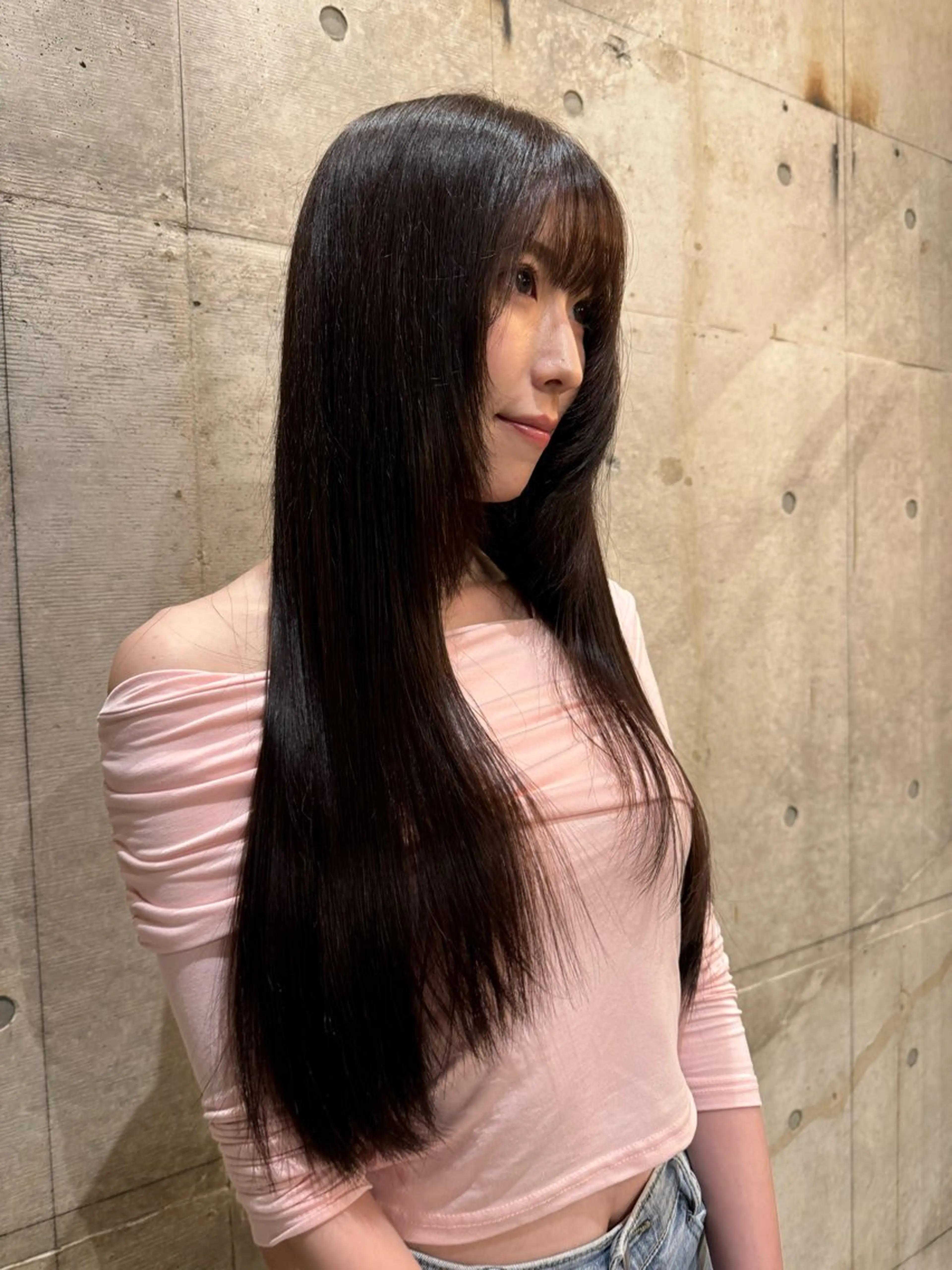 ロング 髪質改善 レイヤーカット カット ヘアカラー トリートメント Luxe表参道 髪質改善　奈良のヘアスタイル