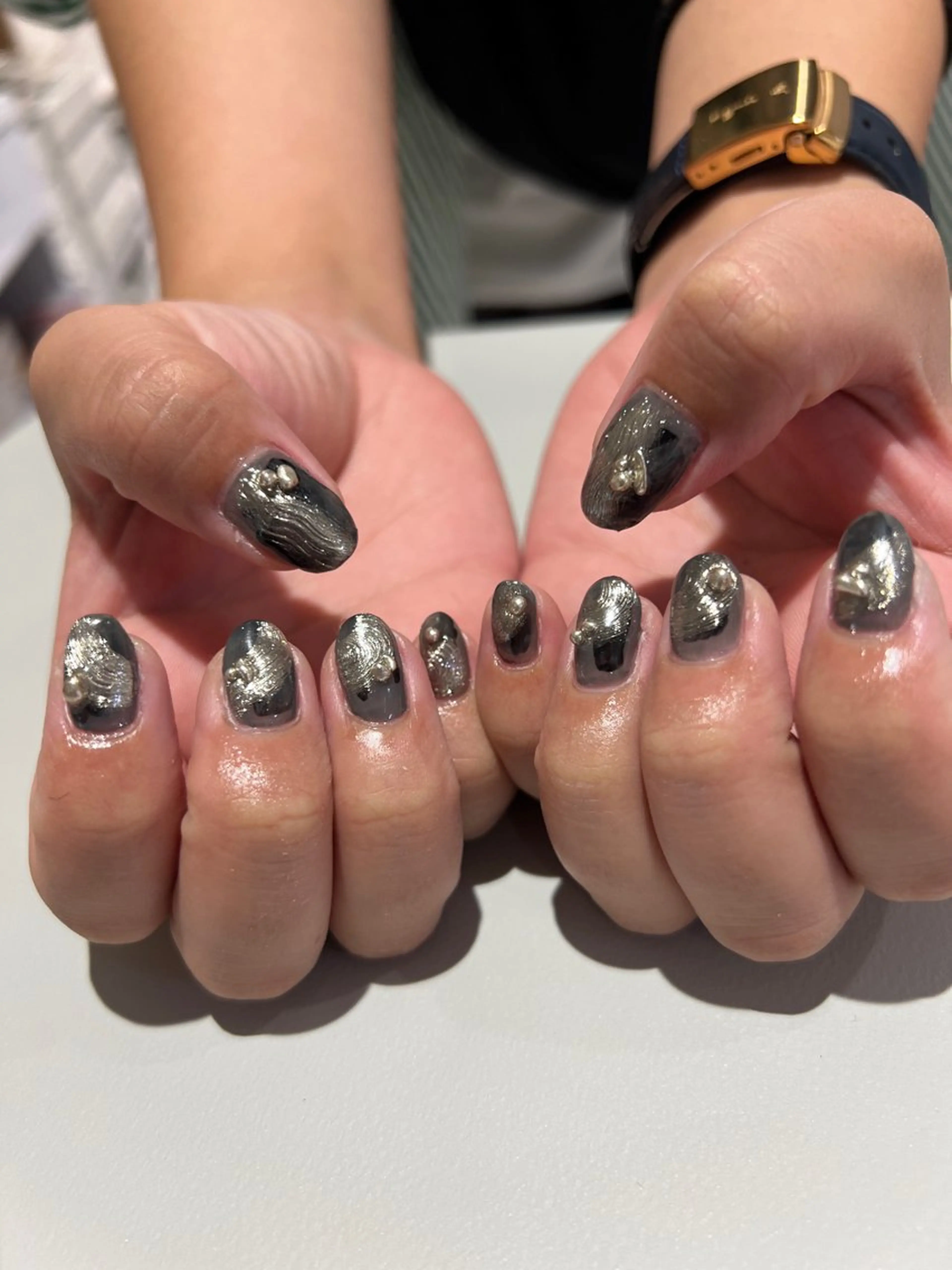 ネイル ニュアンスネイル ハンドネイル 個性派ニュアンス nuts nail所属・【池袋】nuts nail　なつみのネイルデザイン