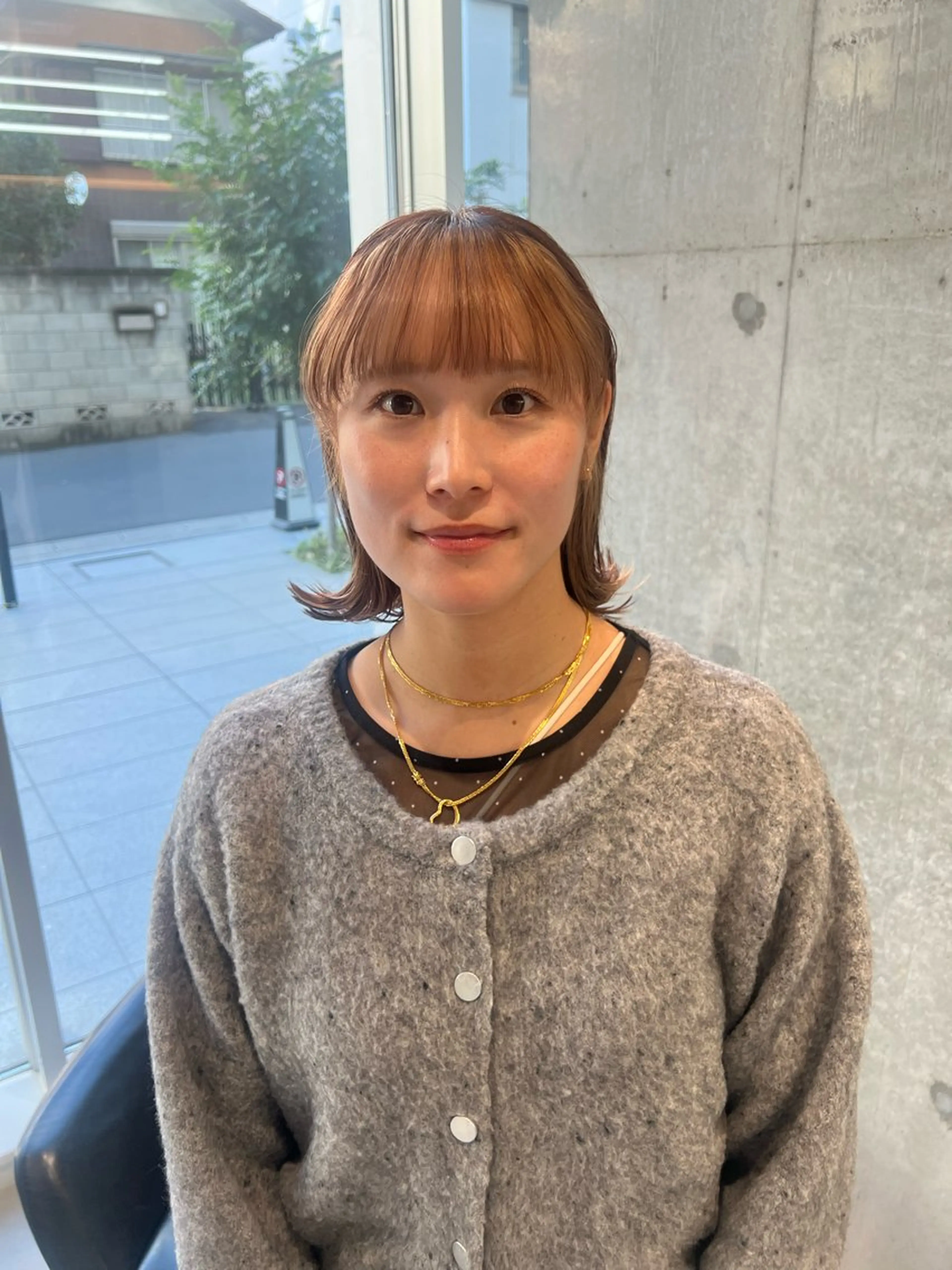 ショート カラー ベージュカラー ブラウンカラー インナーカラー ボブ 外ハネヘア カット ヘアカラー トリートメント 吉沢遣人/レイヤー 艶カラー/パーマのヘアスタイル