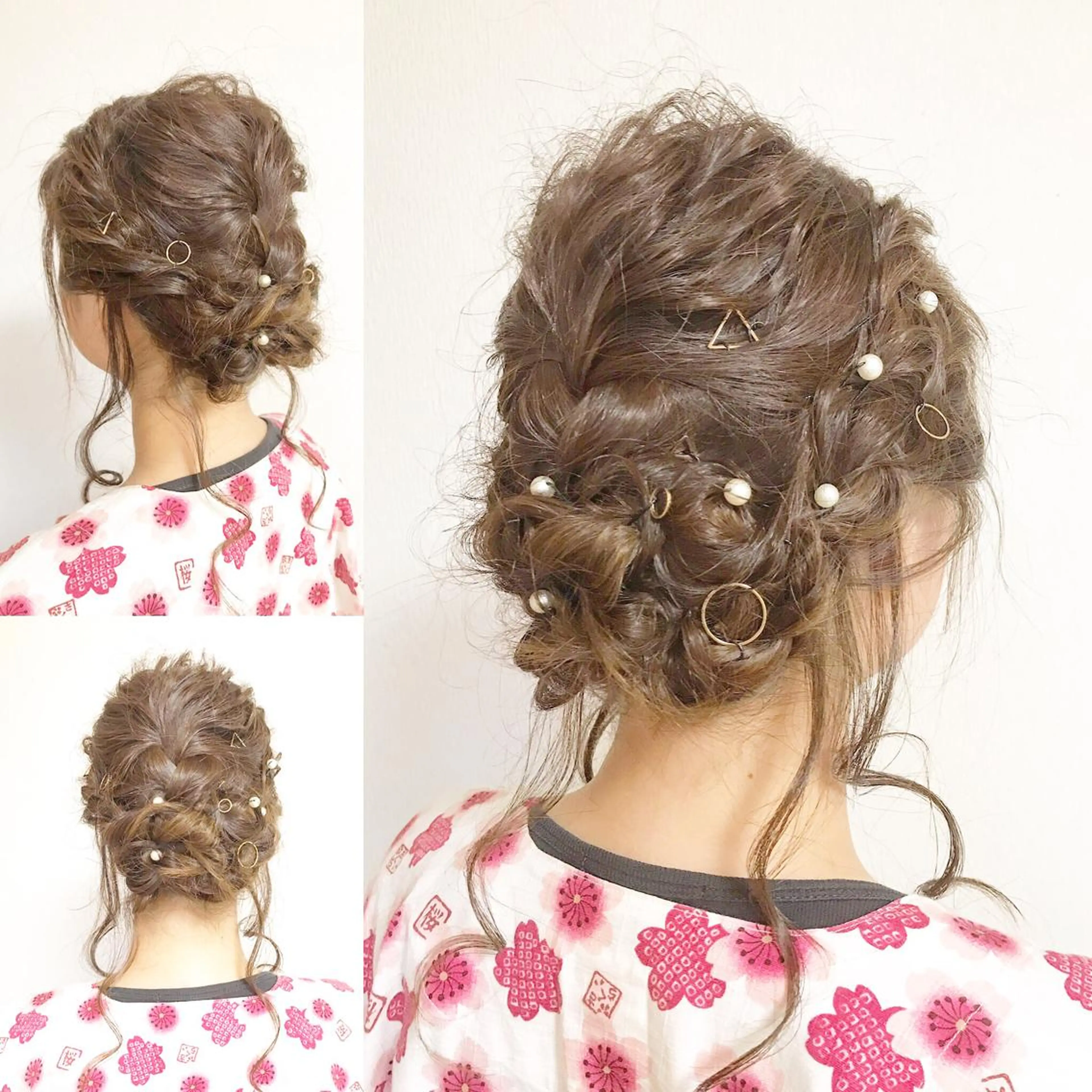 ミディアム ヘアアレンジ 髪飾り ＊ asukaのヘアスタイル