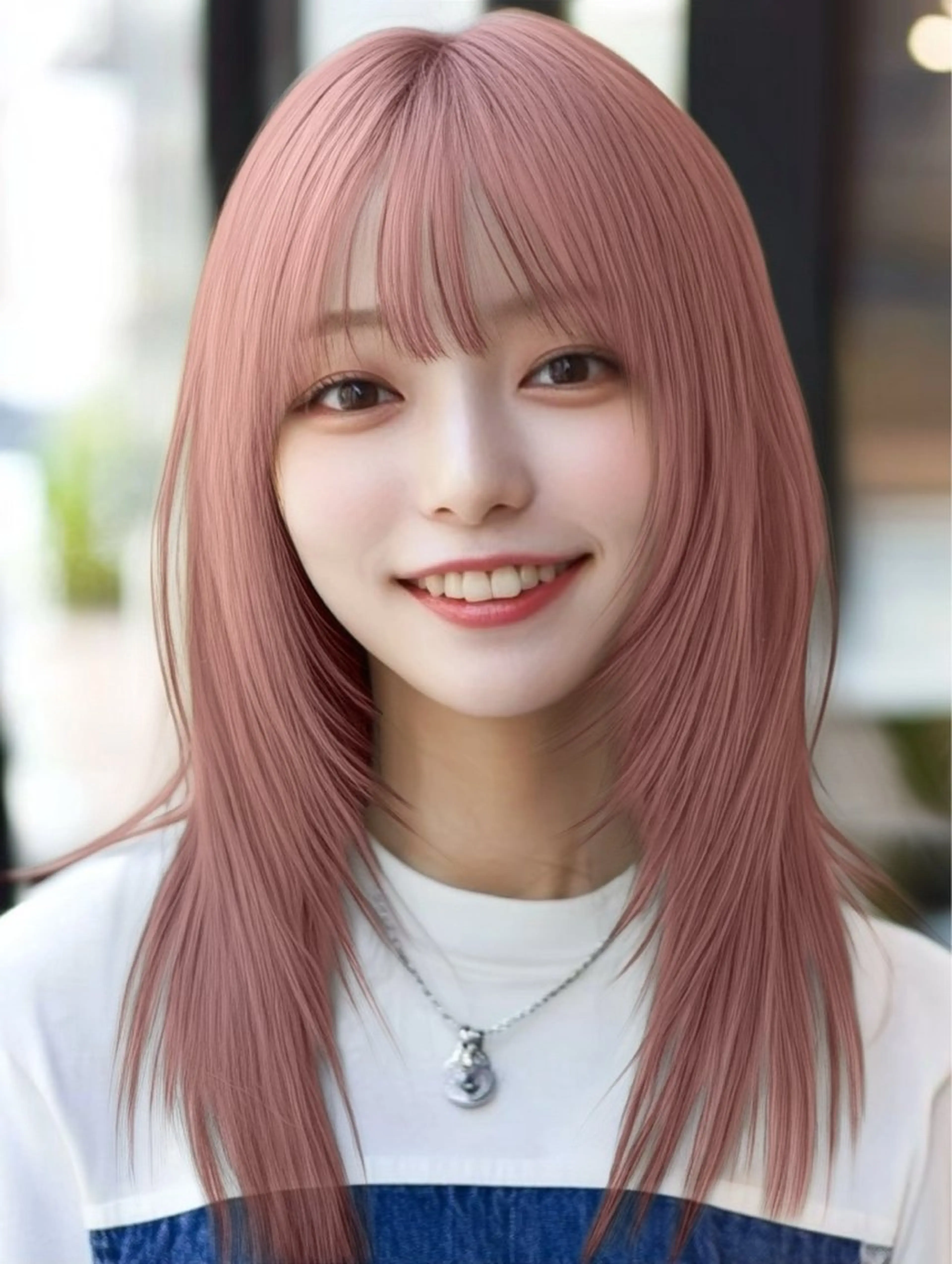 セミロング ヘアカラー トリートメント GiseL 梅田【ジゼル】所属・透明感カラー × ハイトーン さきのヘアスタイル