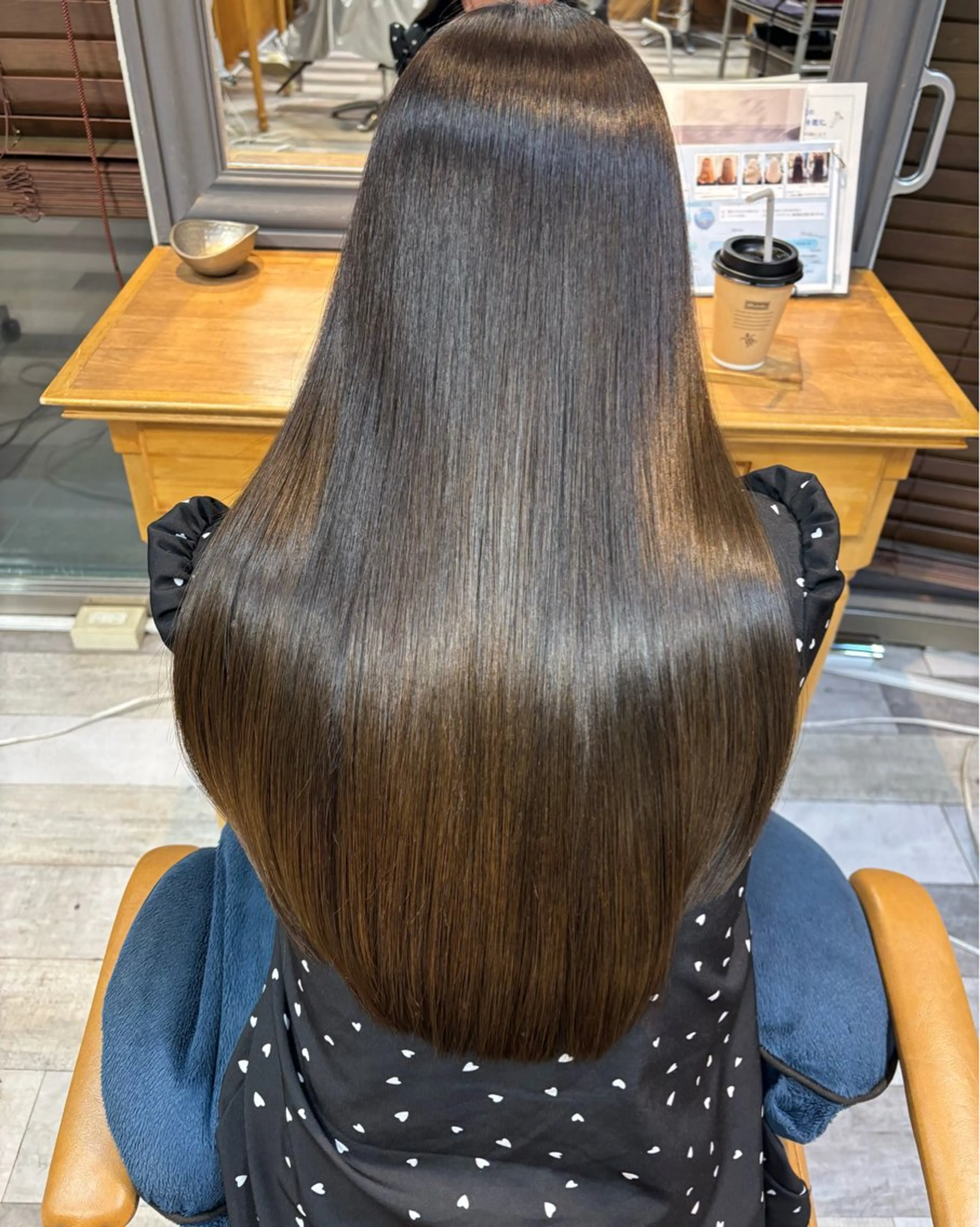 ロング 髪質改善 カット 縮毛矯正 岡本樹一 🍁のヘアスタイル