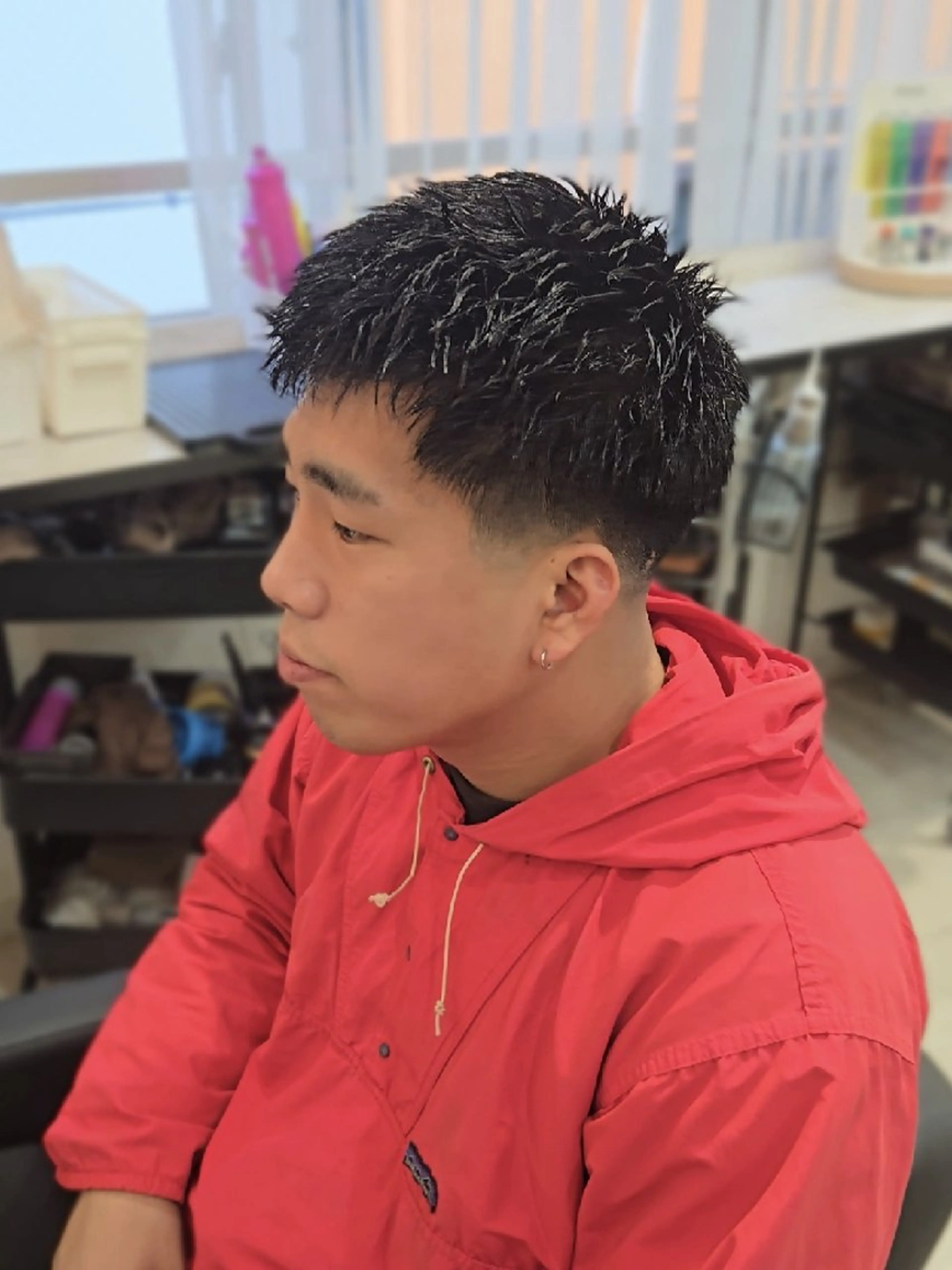 メンズ ショート パーマ メンズパーマ カット パーマ ヘアセット Lapis 名古屋駅前店所属・LEN名古屋/パーマ メンズ特化美容師のヘアスタイル