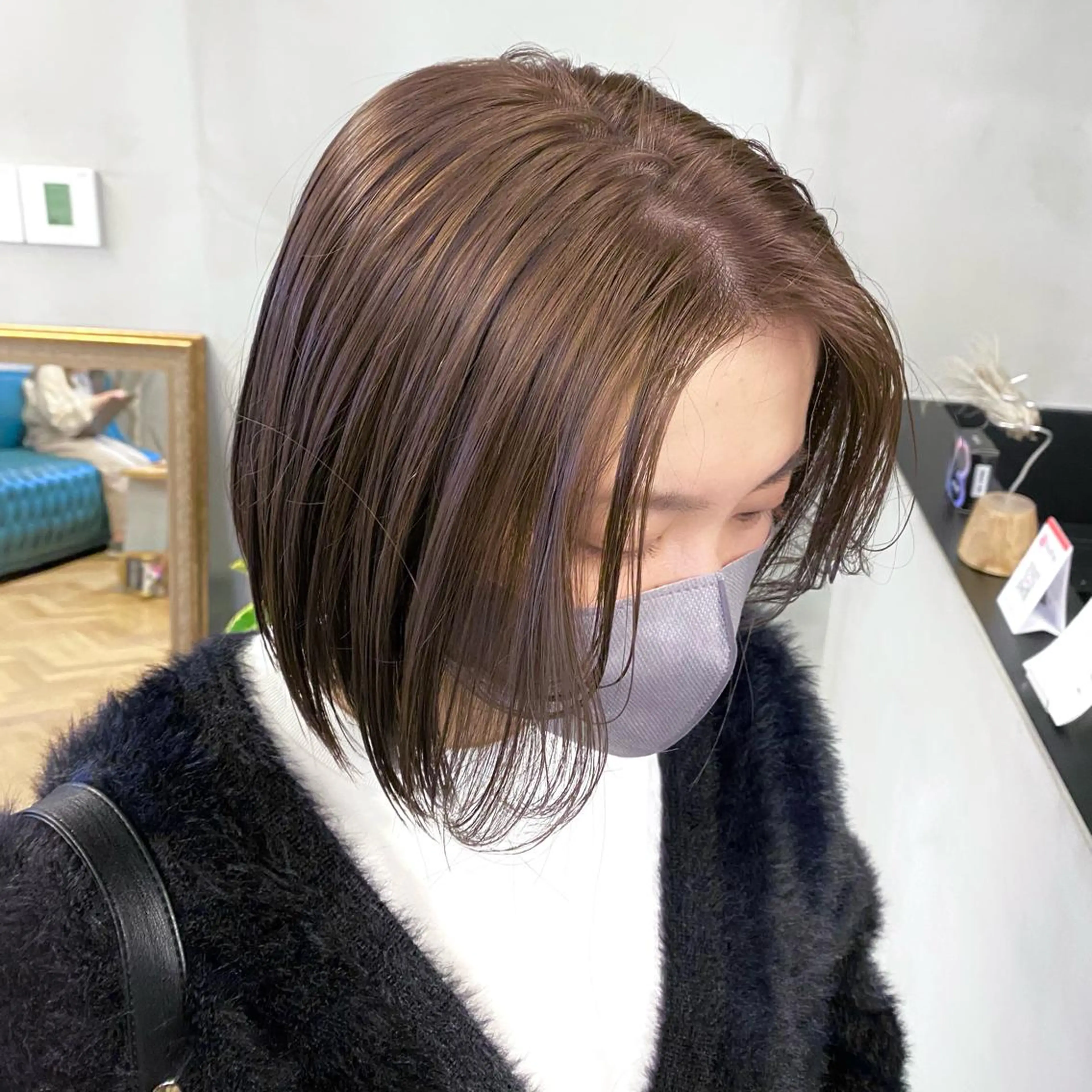 ミディアム カラー パーマ ヘアアレンジ メンズ キッズ ネイル マツエク・マツパ アイブロウ カット ヘアカラー EMANON梅田店所属・前川 朋香のヘアスタイル
