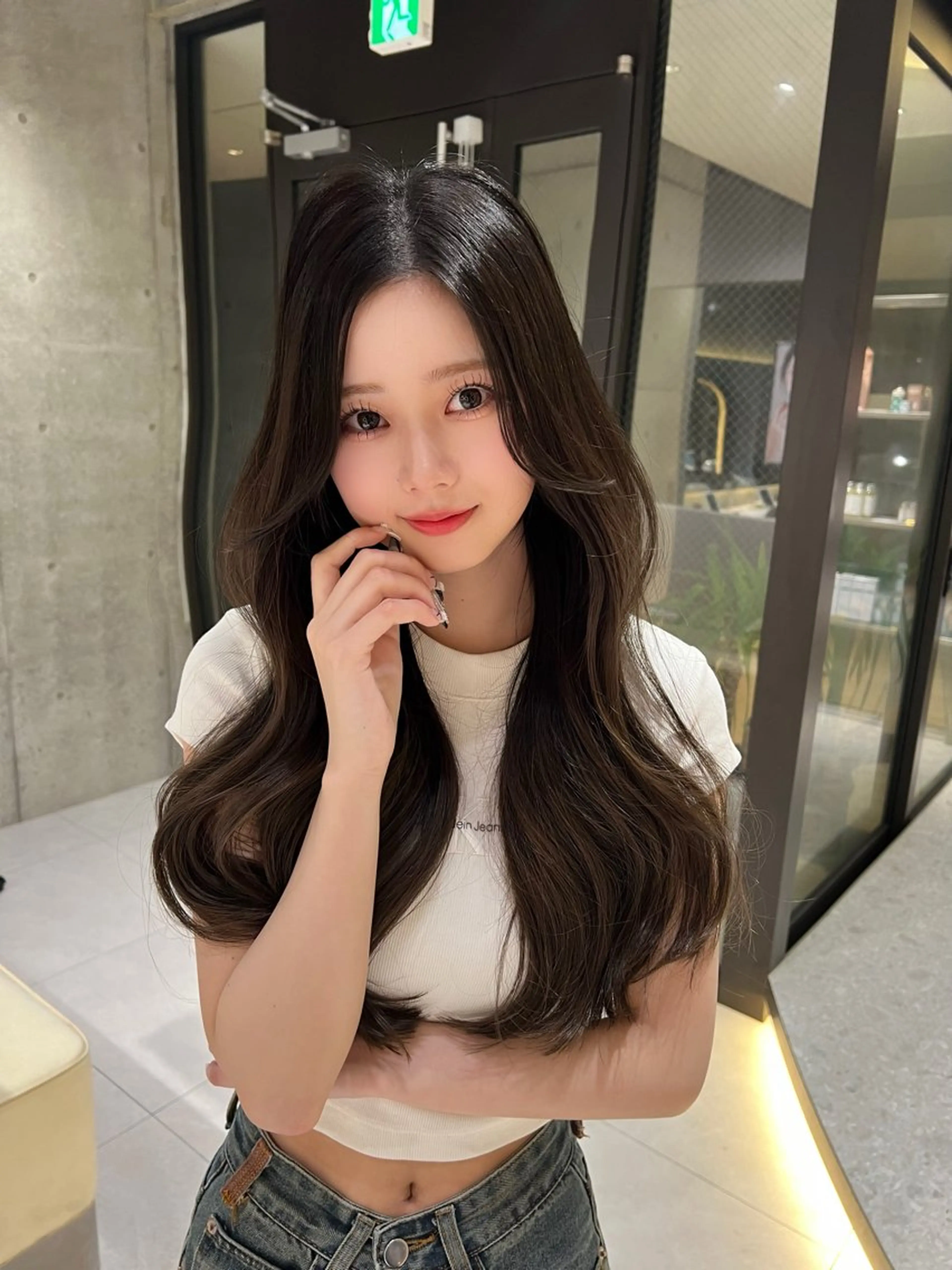 ロング カット ヘアカラー トリートメント 地毛風縮毛矯正 ☘️松井　傑のヘアスタイル