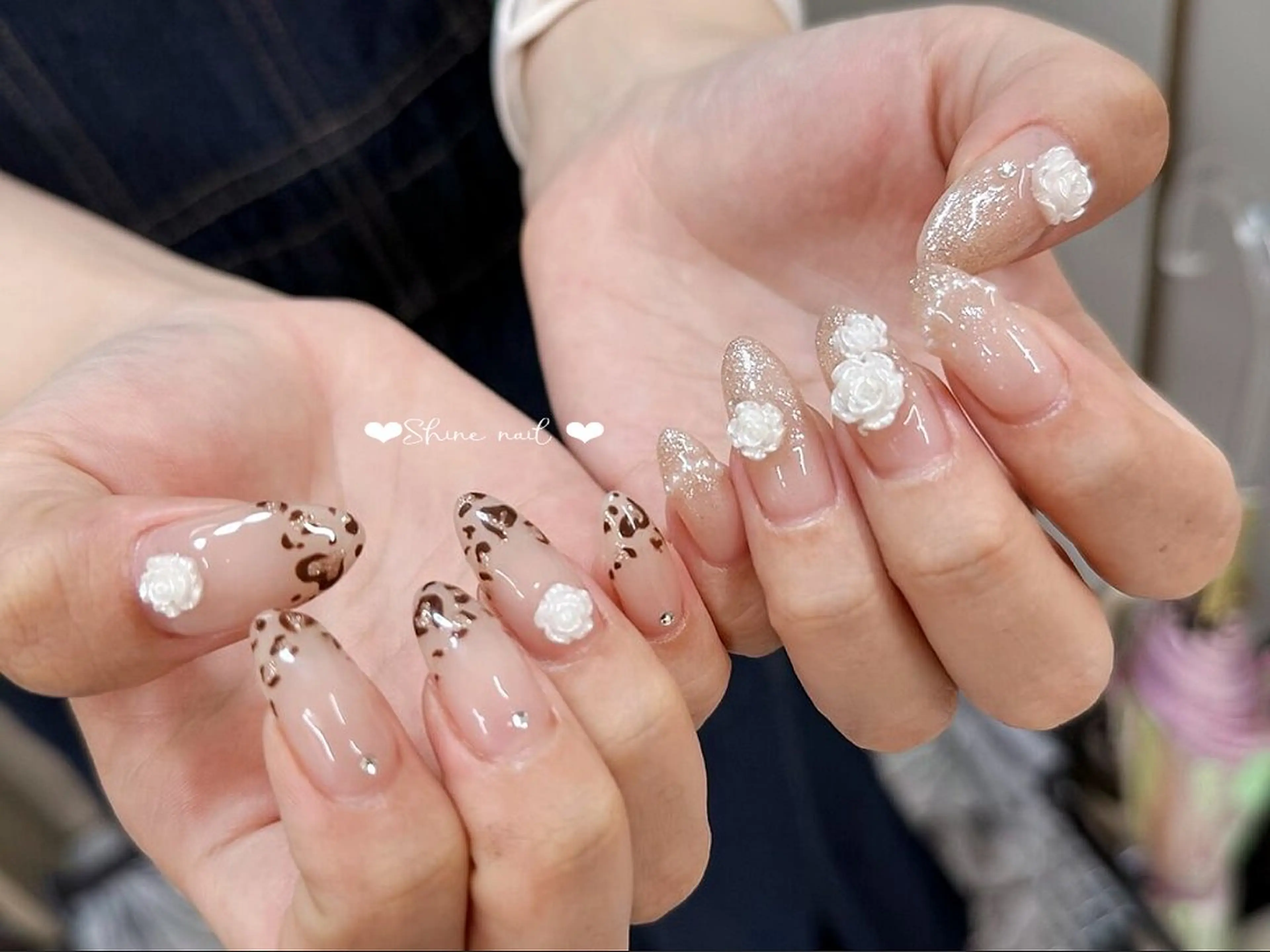 ネイル ハンドネイル 〜Shine Nail〜【サイナネイル】パラジェル／ 長さだし／持ち込み／ワンホン／フィルイン所属・サイナ🎀 長さだし&デザインのネイルデザイン