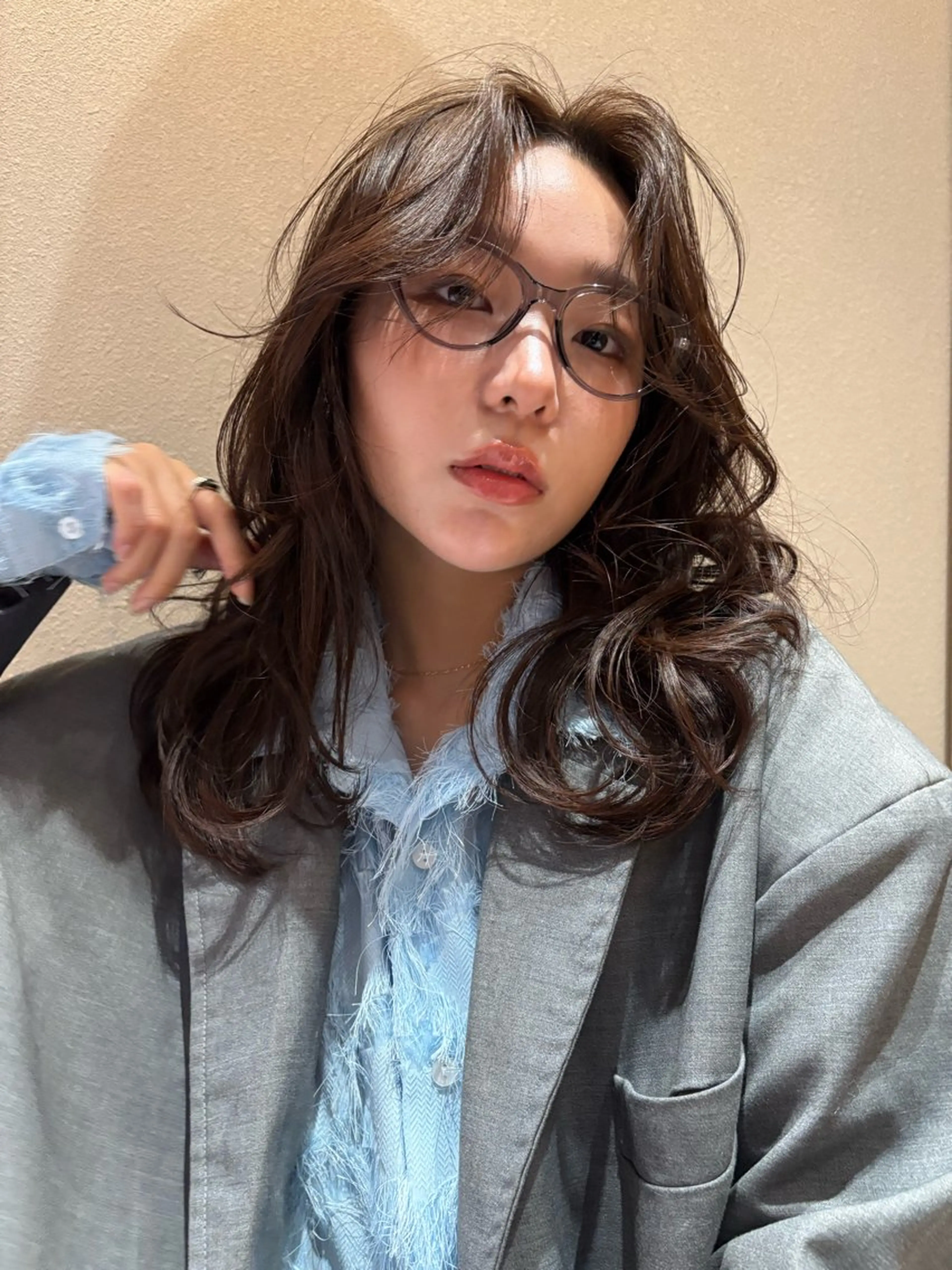 セミロング カット ヘアカラー ブリーチ🌟リタッチ 🎠KANON🎡のヘアスタイル