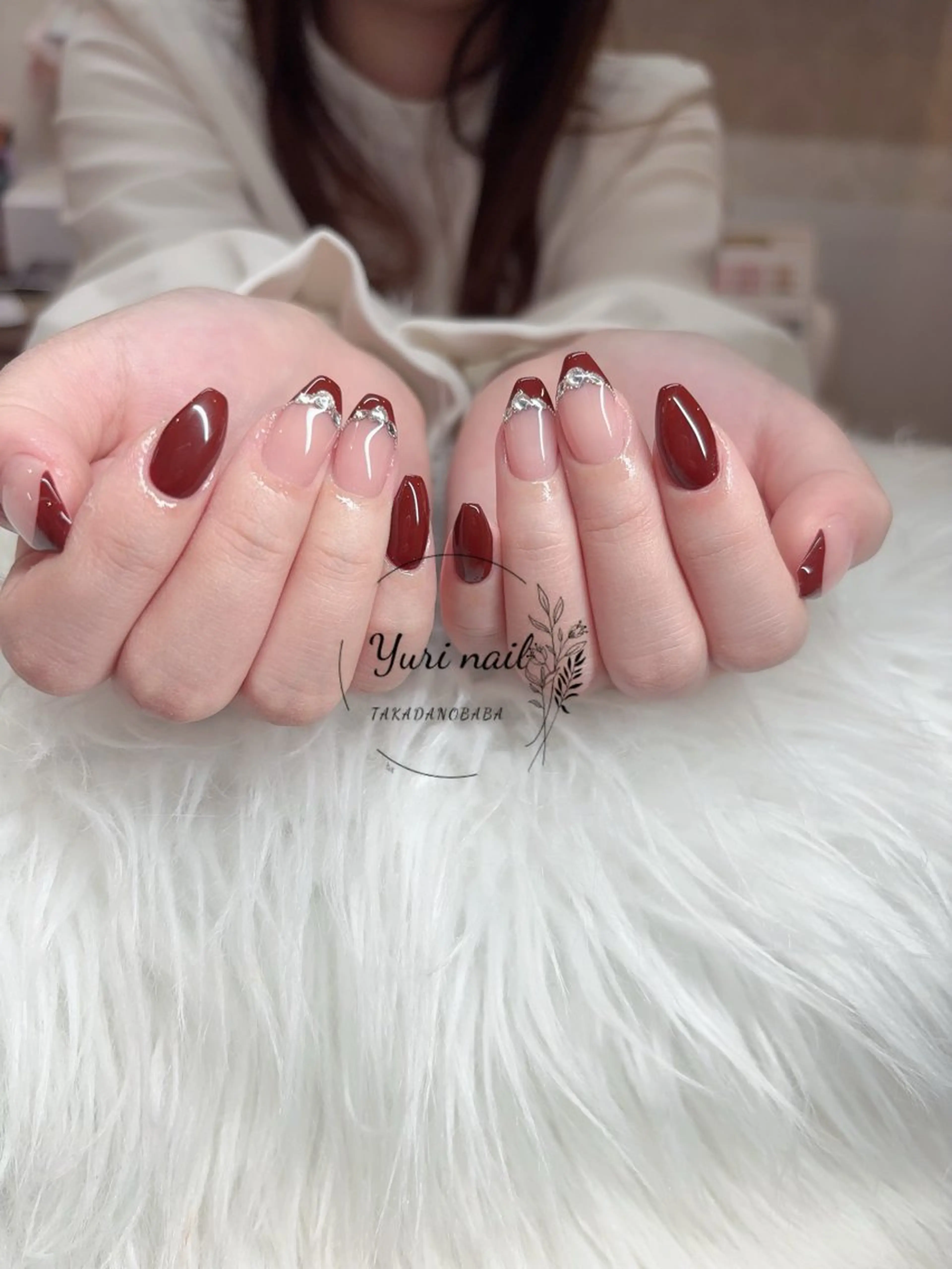 ネイル フレンチネイル 韓国ネイル マグネットネイル ミラーネイル 持ち込み ハンドネイル yurinail所属・yuri nail 高田馬場のネイルデザイン