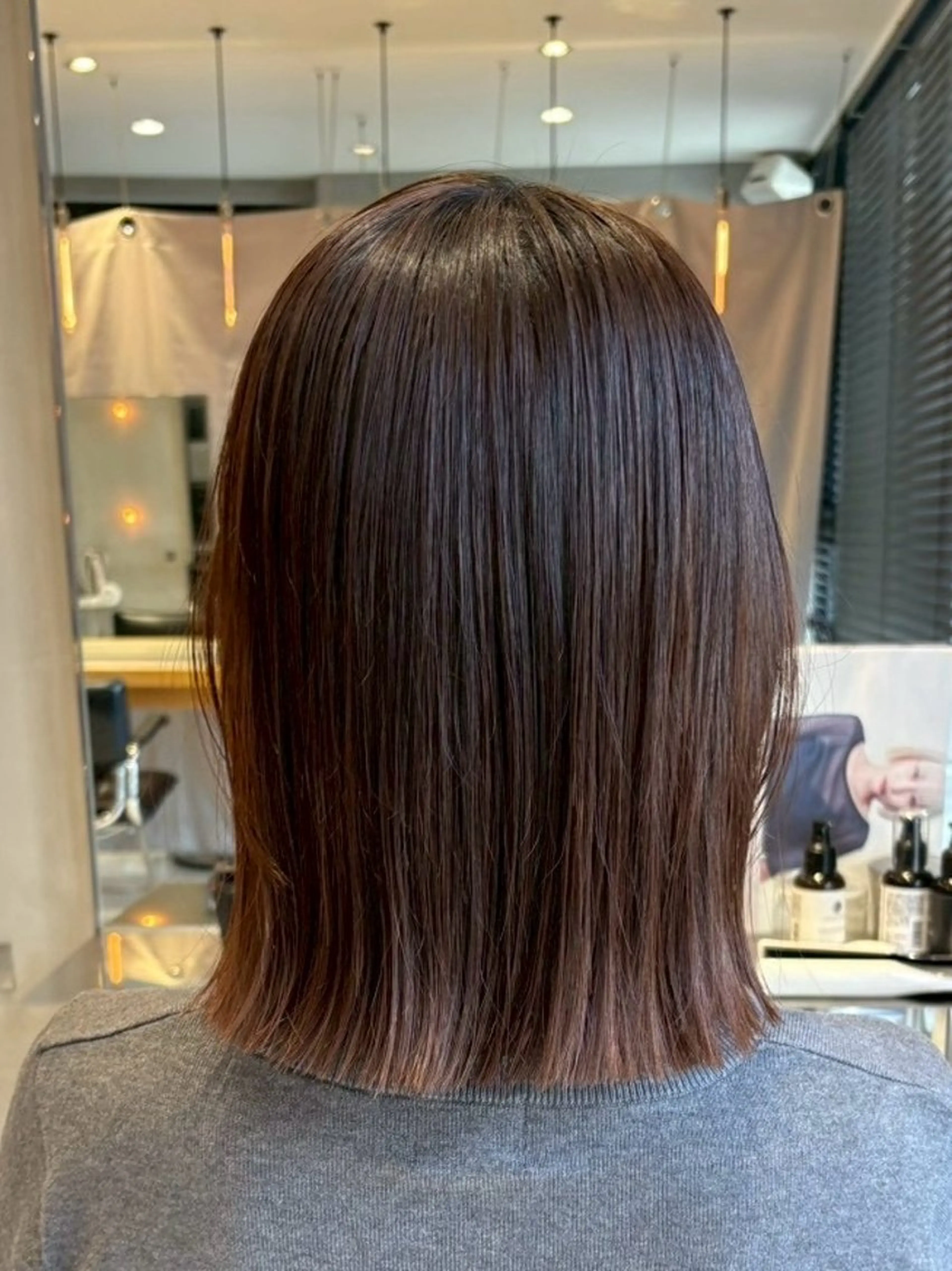 ミディアム カラー パーマ ボブ/カットモデル えのもとりき🏄のヘアスタイル