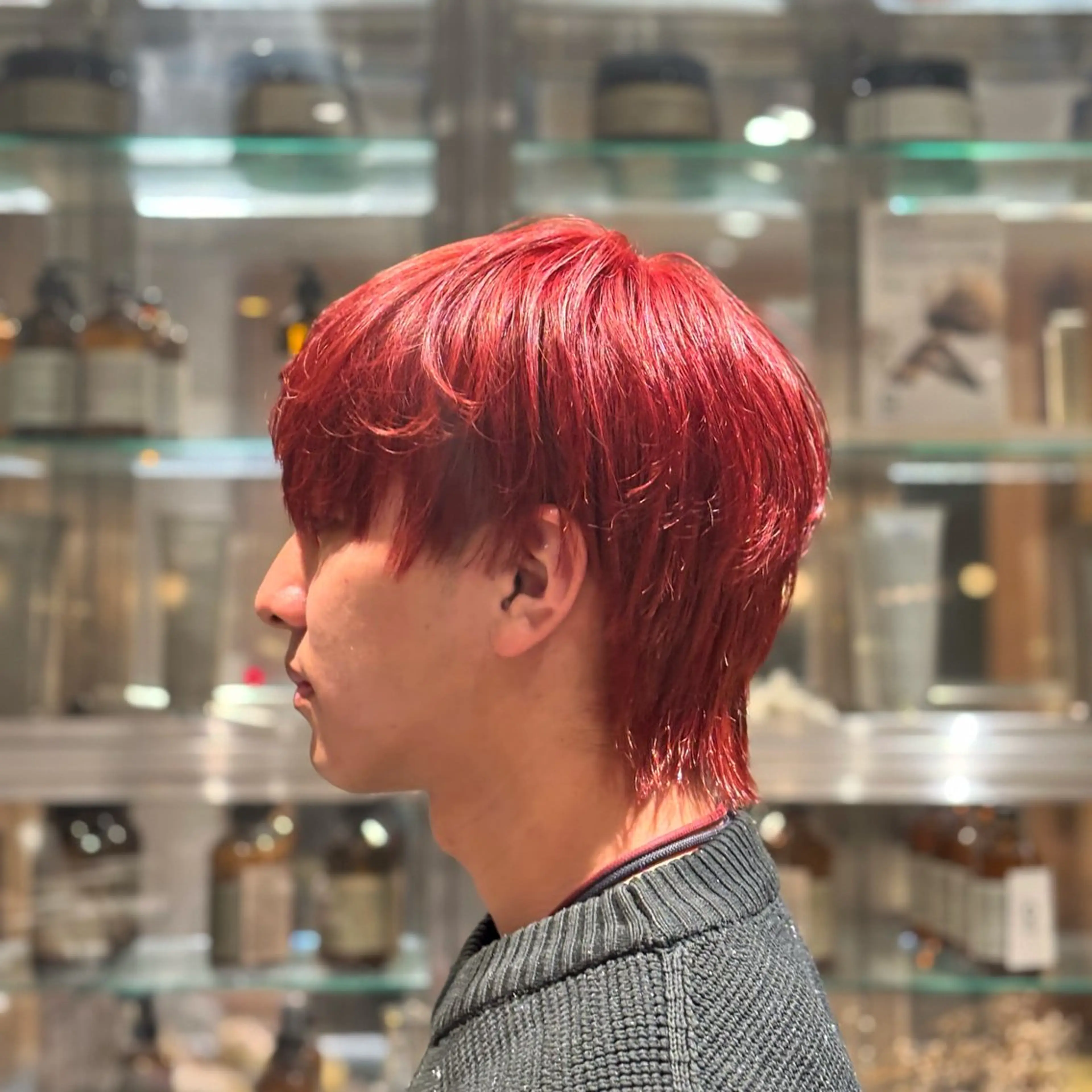 メンズ マッシュウルフ マッシュ メンズウルフカット ウルフカット 山﨑 心優のヘアスタイル