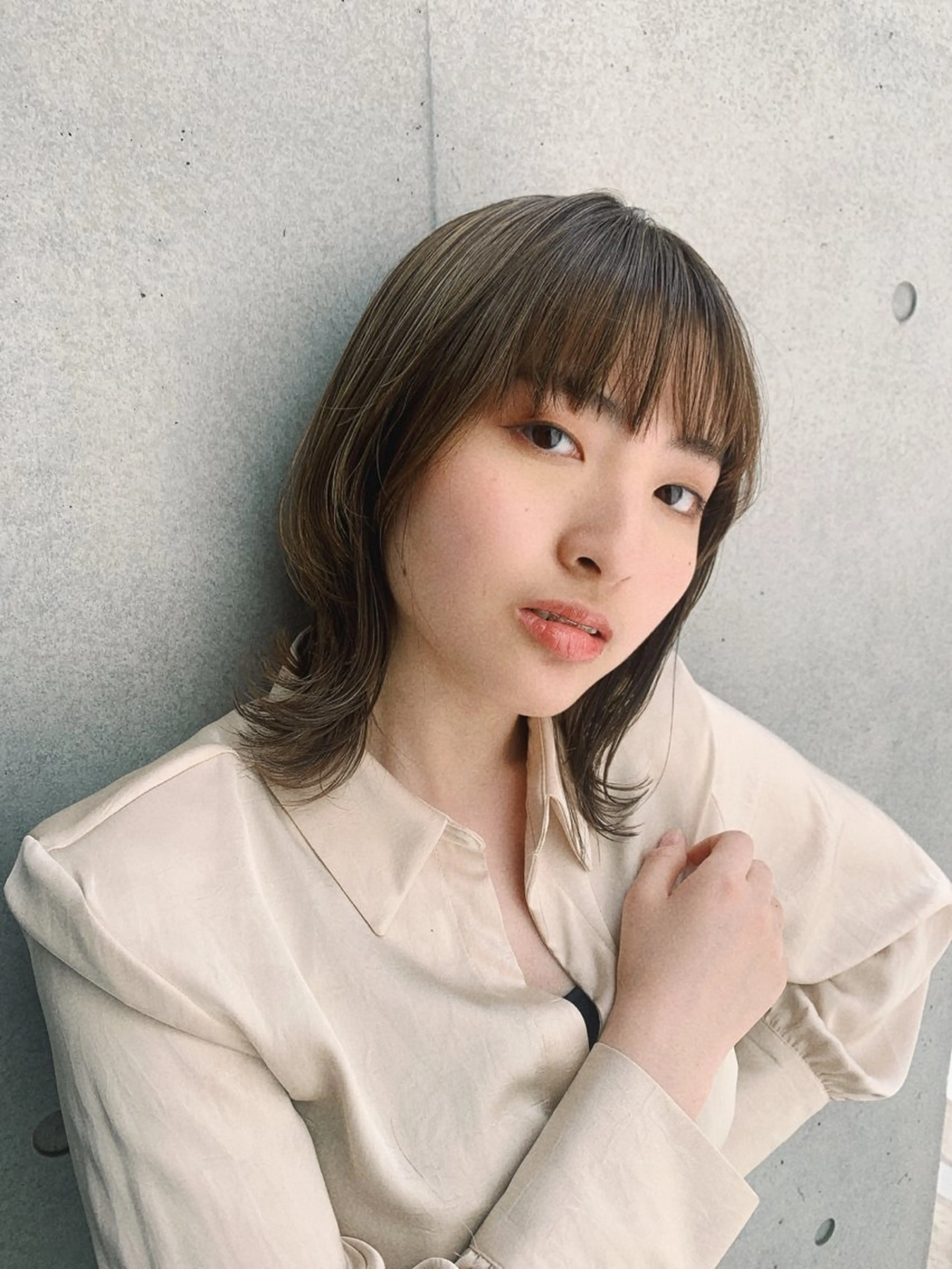 ミディアム カラー カット ヘアカラー ルーツカラー/ レイヤーカット/井川のヘアスタイル