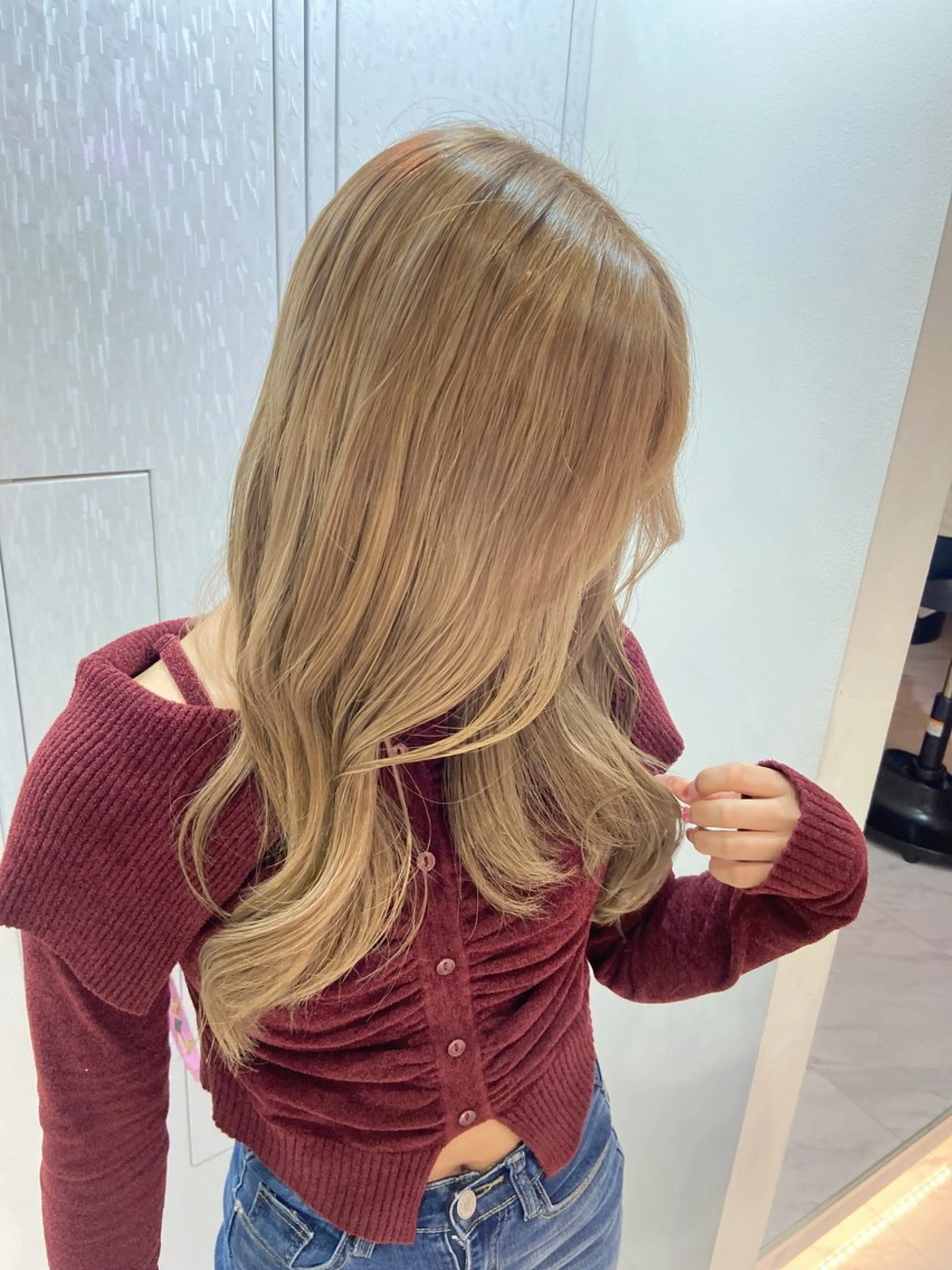 ロング カラー ベージュカラー ハイトーンカラー ハイトーンベージュ カット ヘアカラー トリートメント 名駅/ハイトーン /Y2k/YUNAのヘアスタイル