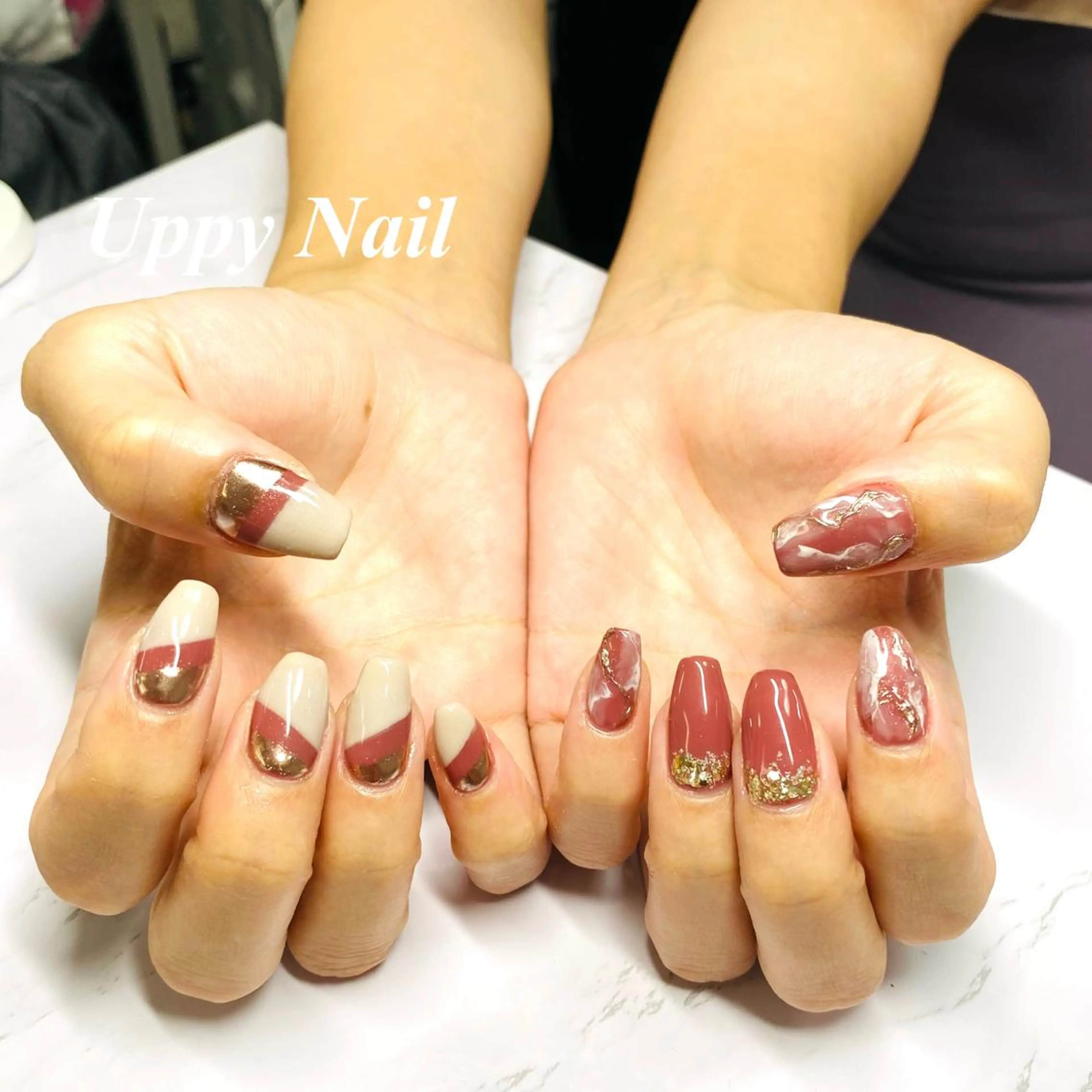 ネイル ミラーネイル ハンドネイル Uppy Nail ukyoのネイルデザイン