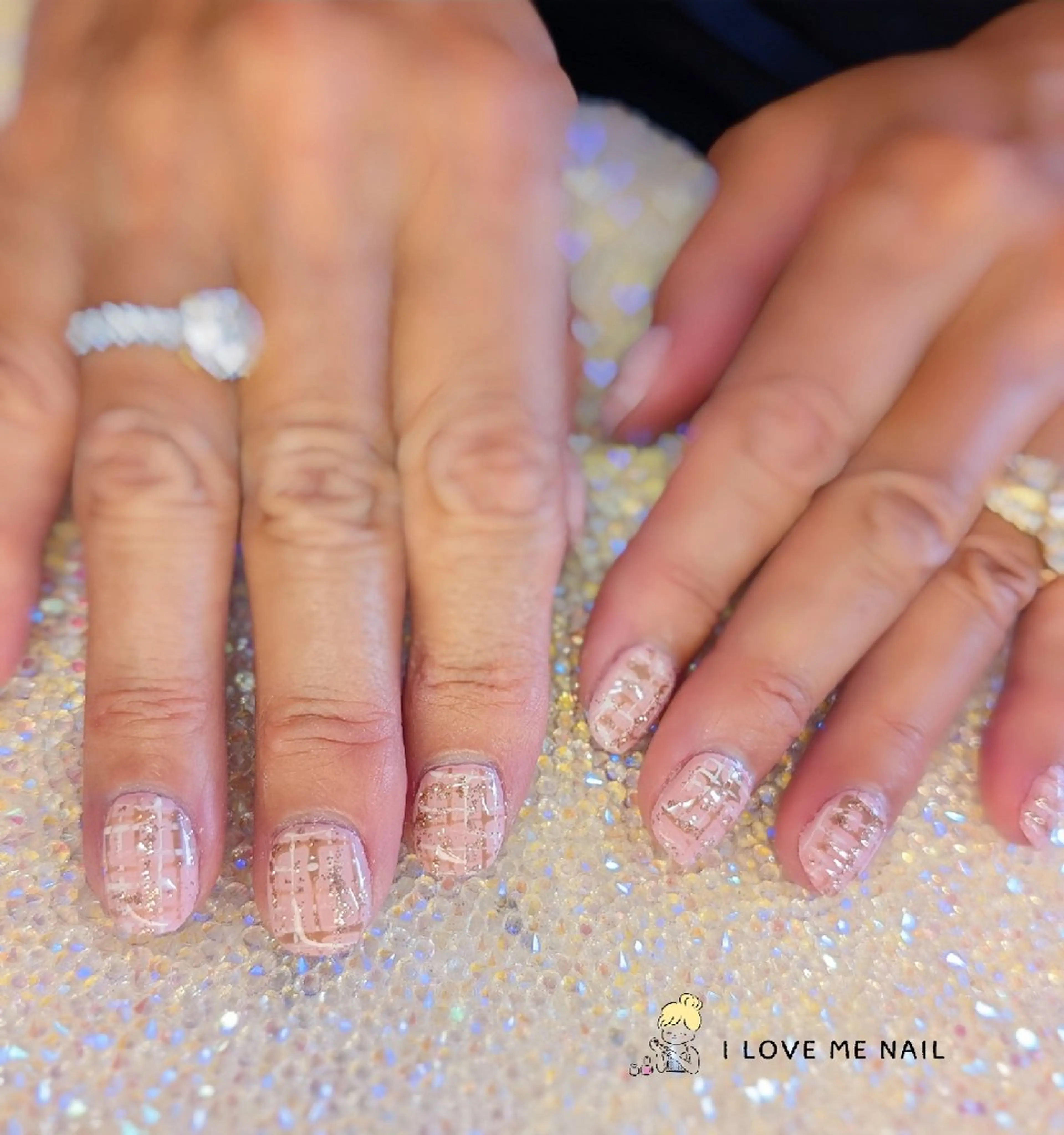 ネイル 長さ出し ハート 韓国ネイル マグネットネイル ニュアンスネイル ハンドネイル I LOVE ME NAIL.｡.:*♡のネイルデザイン
