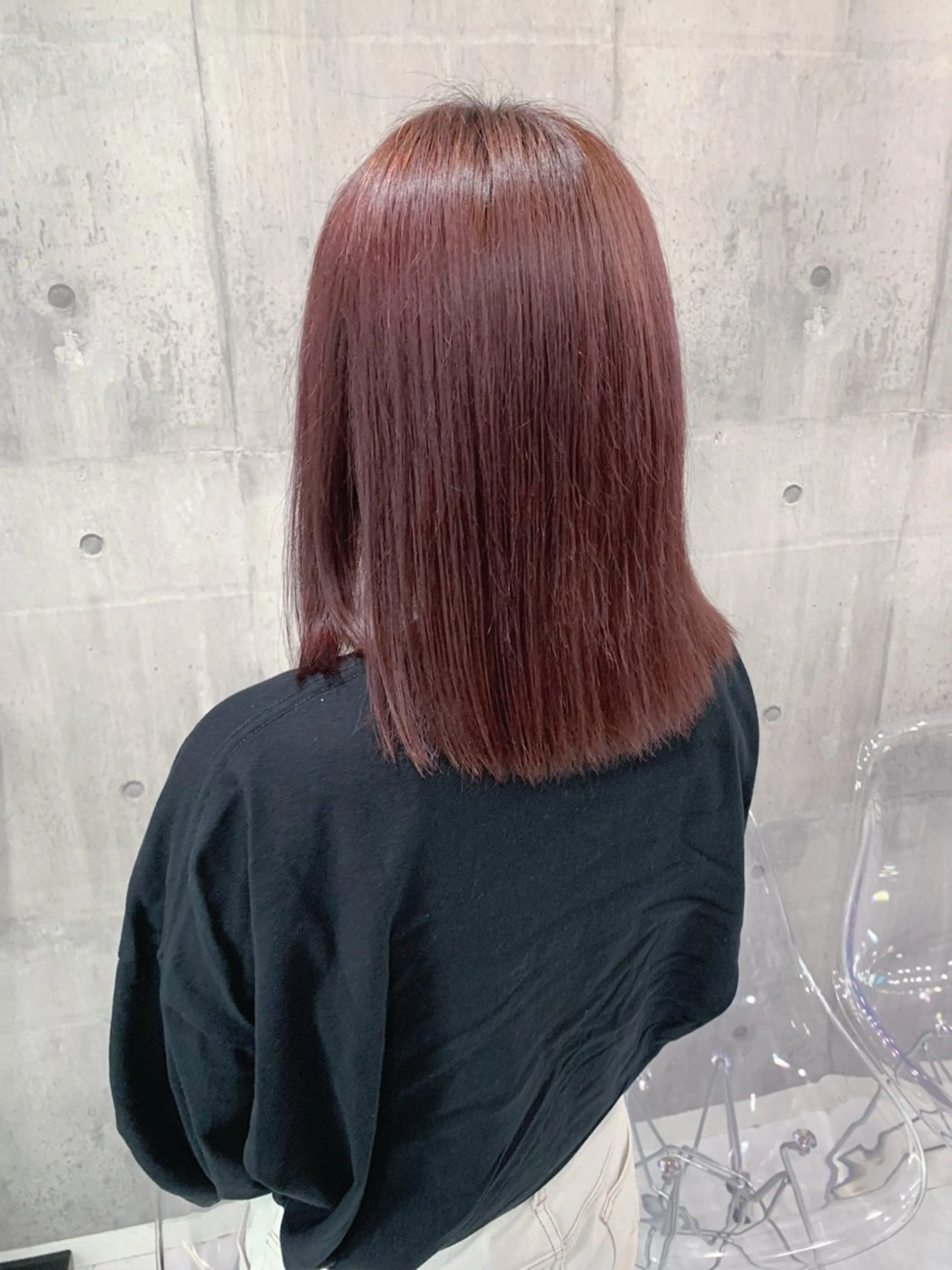 ミディアム カラー カット ヘアカラー 💕誰より可愛い💕 ピンク🎀YUUKAのヘアスタイル
