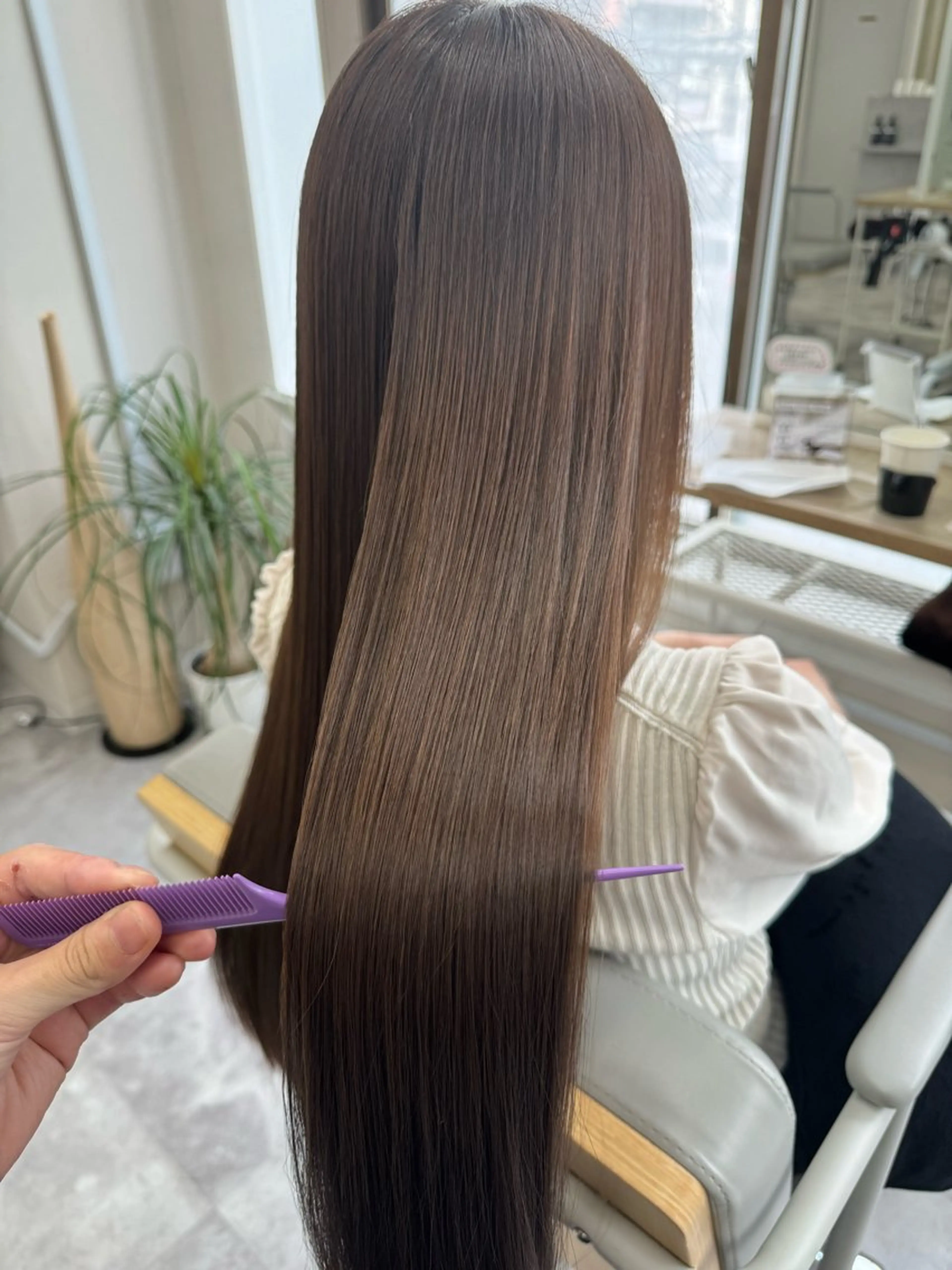 ロング カラー ブラウンカラー 透明感カラー ヘアカラー トリートメント 髪質改善Acero. shoyaのヘアスタイル