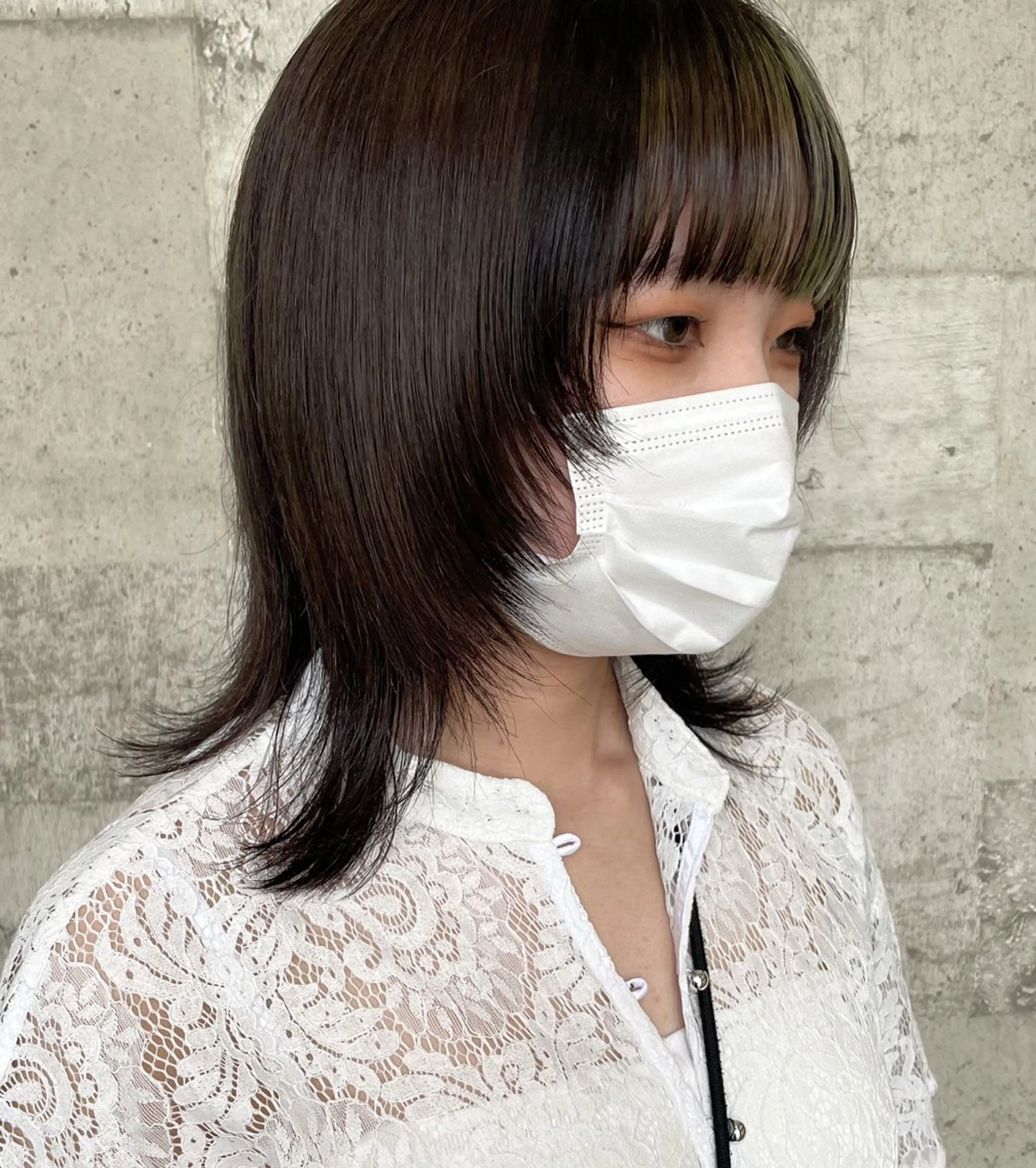 セミロング 顔まわりレイヤー 顔周りカット レイヤーカット 🫧レイナ 🫧 透明感カラー🫧のヘアスタイル