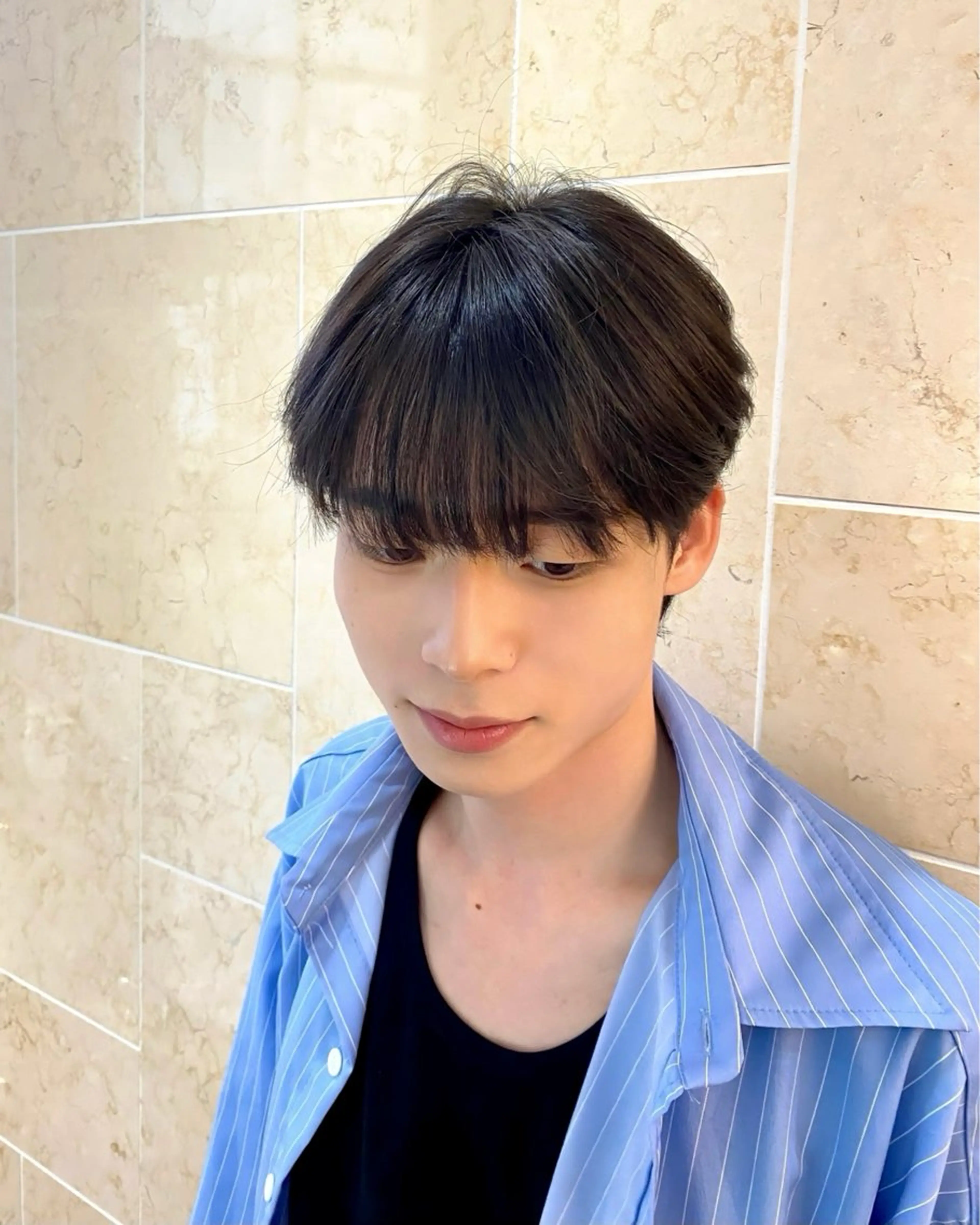 メンズ メンズ韓国風 マッシュ シースルーマッシュ MAZE梅田所属・韓国メンズヘア関戸 和輝🇰🇷のヘアスタイル