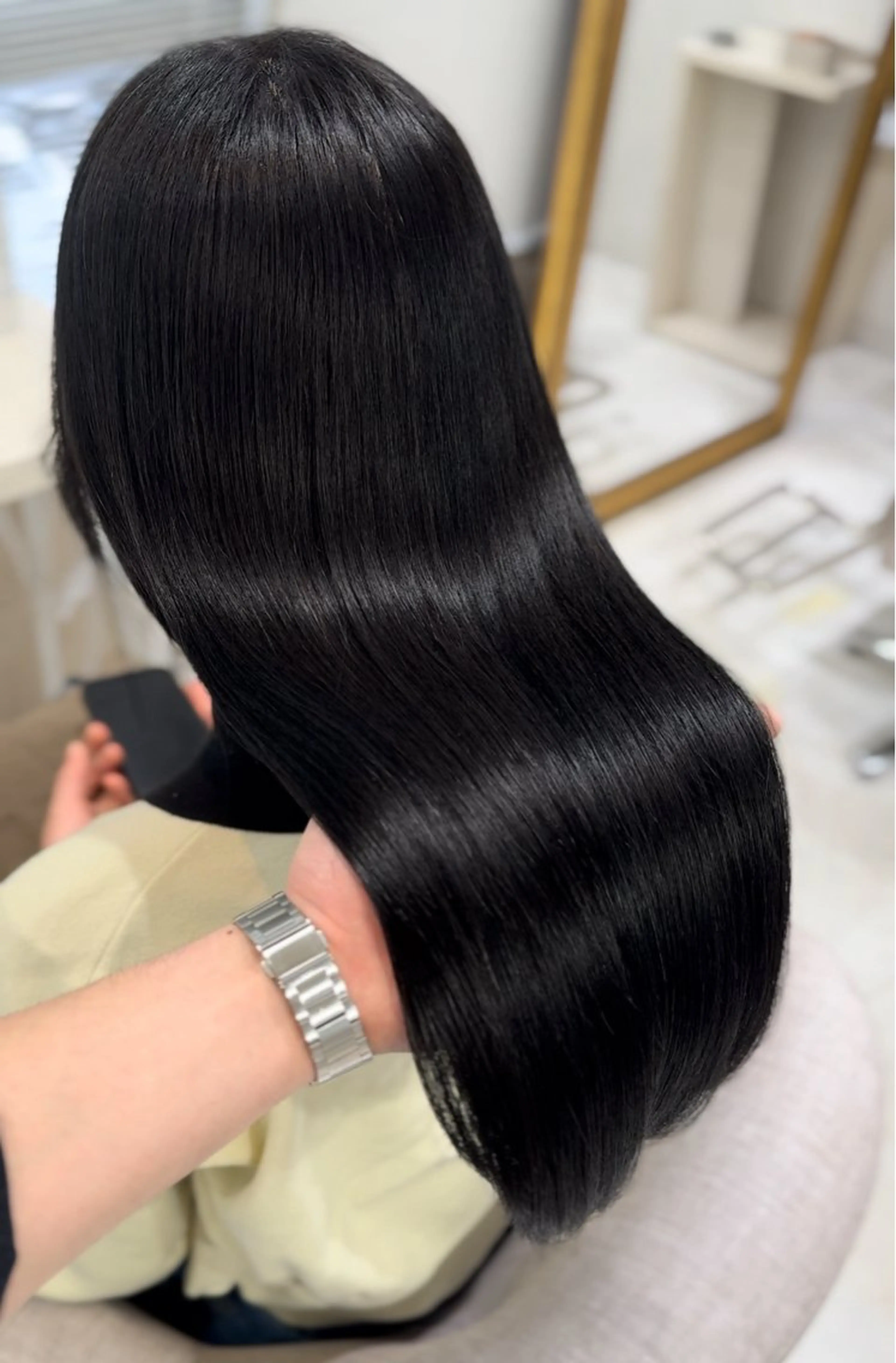 ロング 髪質改善 縮毛矯正 トリートメント 酸性ストレート カット ヘアカラー 縮毛矯正 トリートメント 髪質改善×縮毛矯正 Core梅田　片山のヘアスタイル