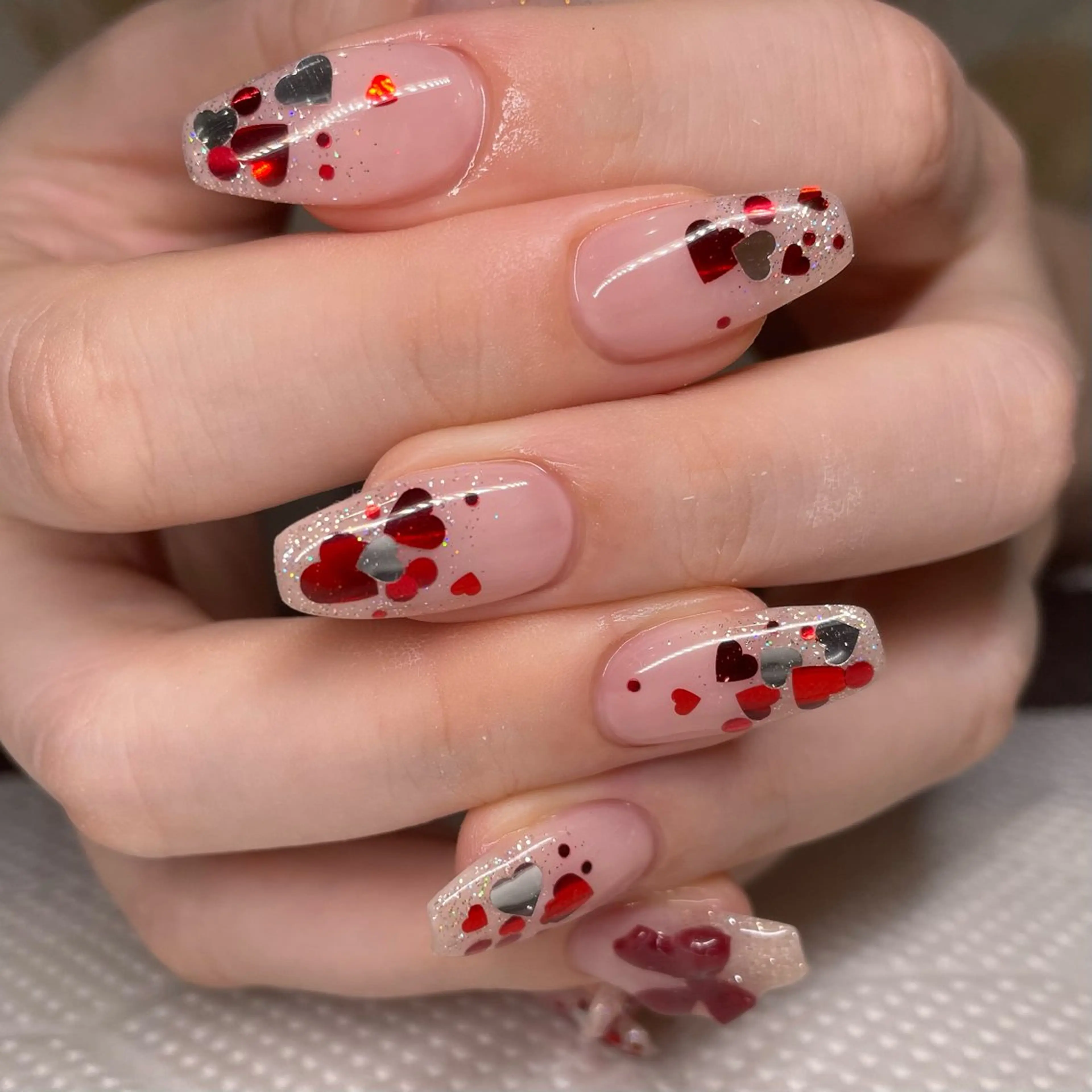 ネイル バレンタイン ハンドネイル Ricnail☾ ayanoのネイルデザイン