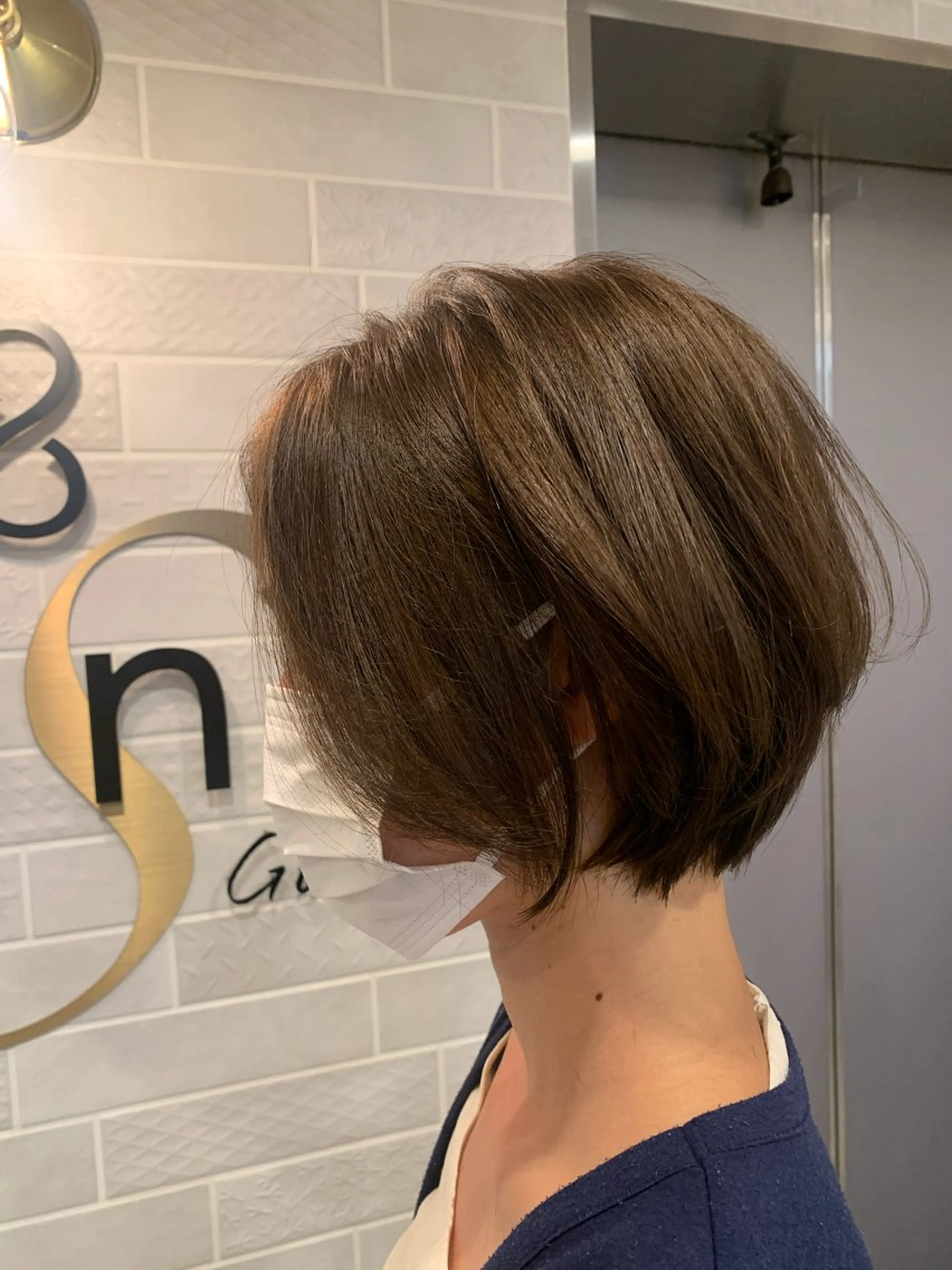 ショート カラー オリーブカラー miyuu🔆 ナチュラルハイライトのヘアスタイル