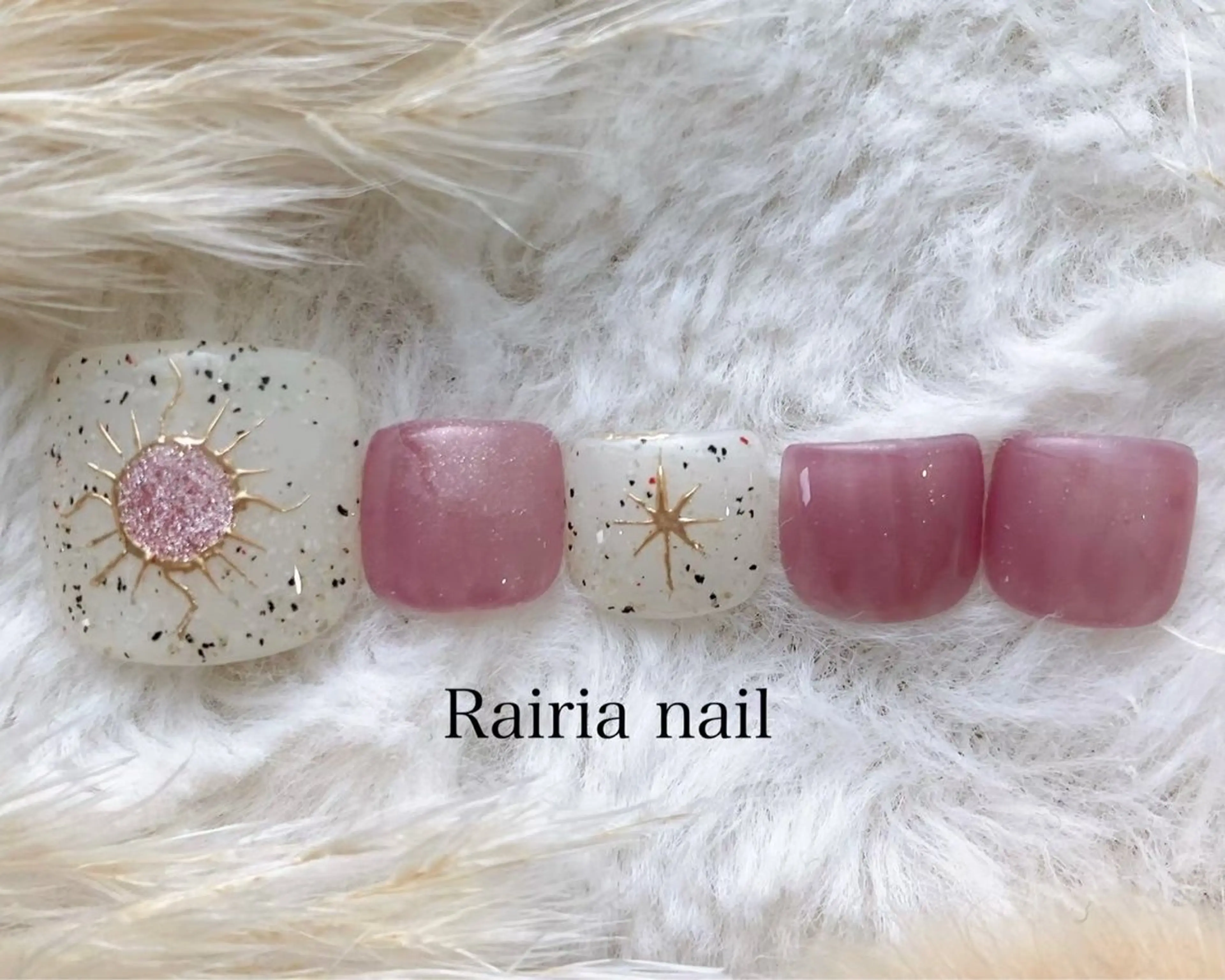 ネイル フットネイル ジェルネイル 持ち込み パラジェル Rairia Kanonのネイルデザイン