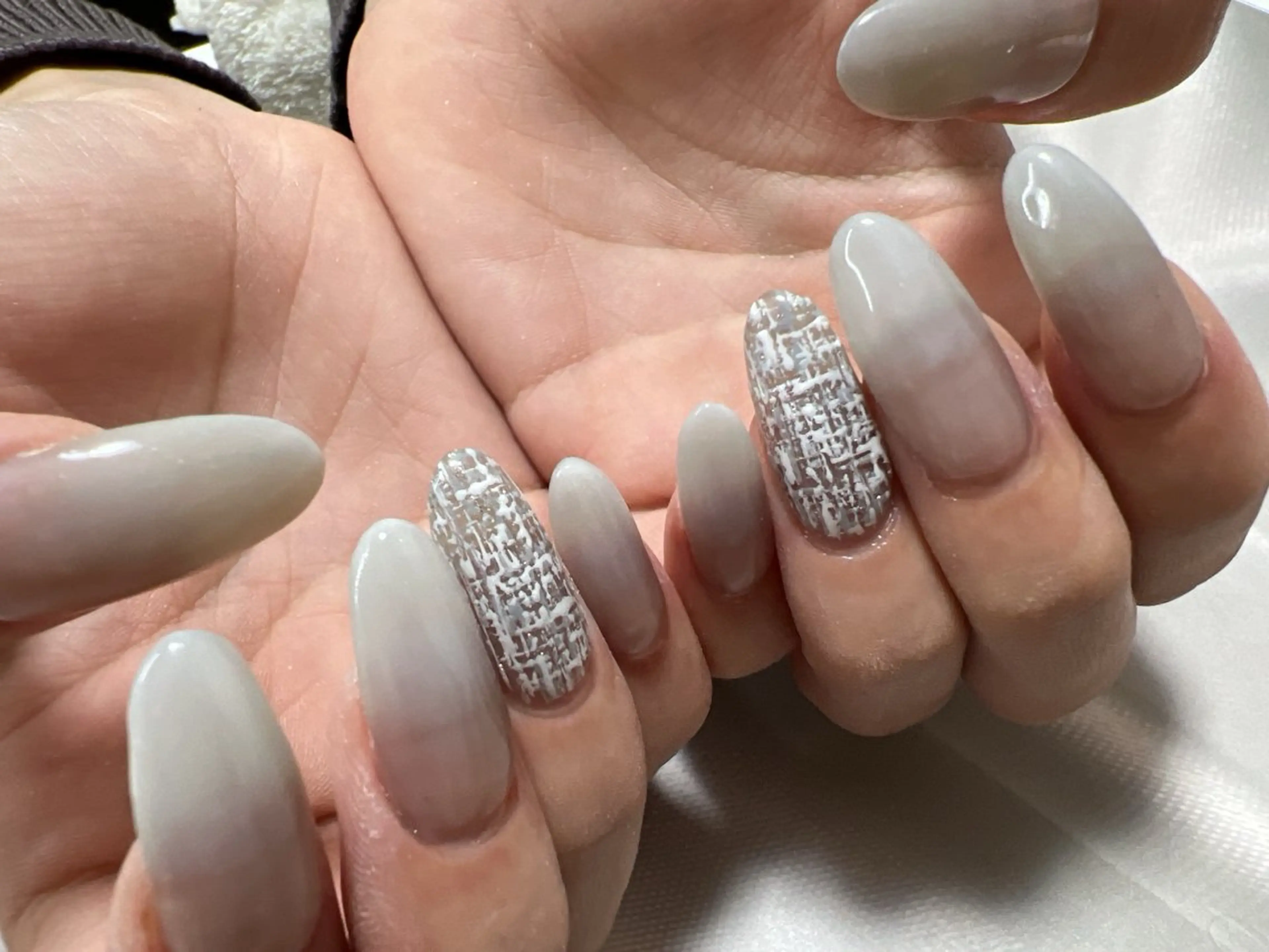 ネイル グラデーション ツイードネイル coco nailのネイルデザイン