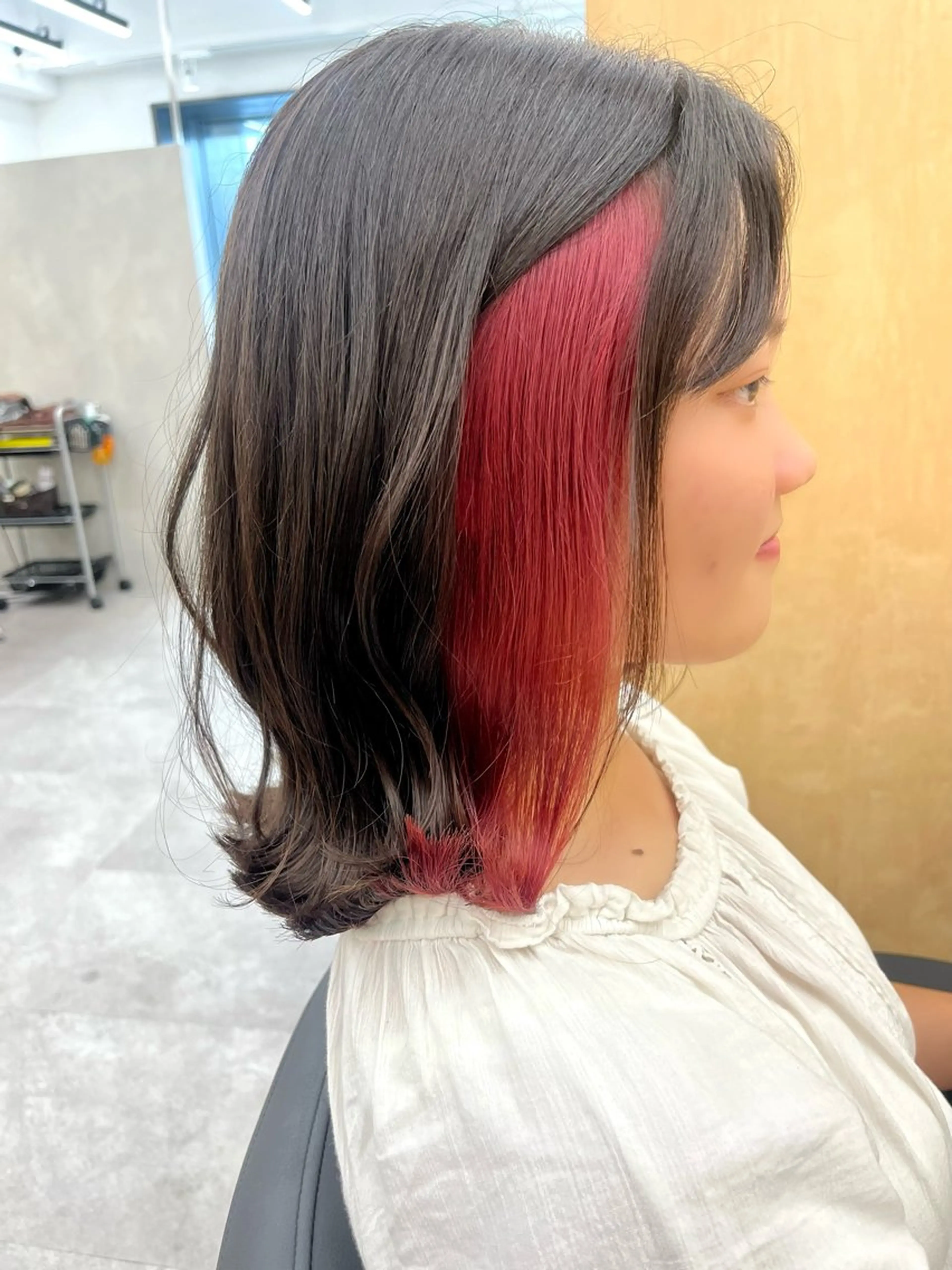 ミディアム カラー ヘアカラー トリートメント ヘアセット 🎀透明感ブリーチ カラー🎀ミズキのヘアスタイル