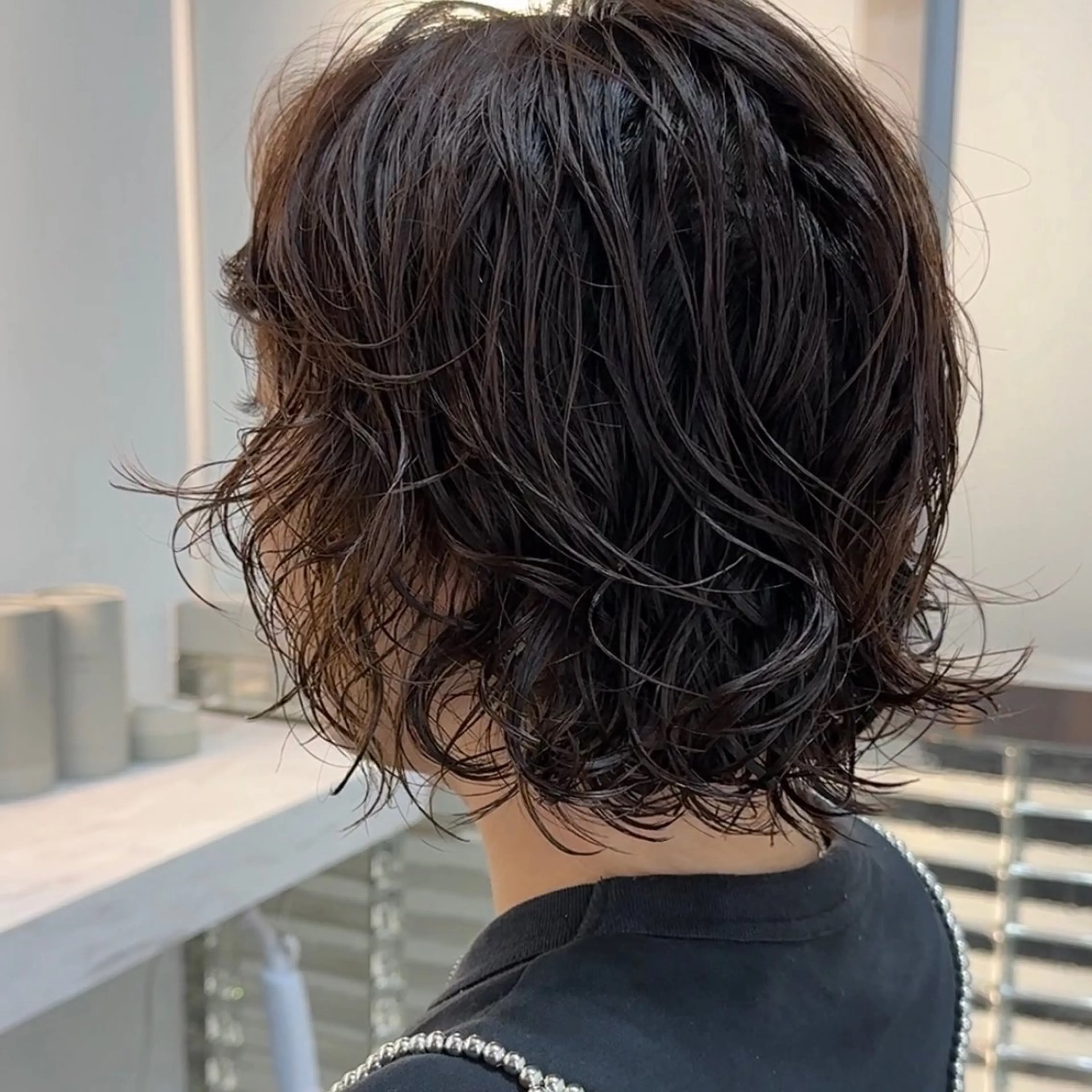 ショート パーマ ボブ FBeauty 青山店所属・透明感カラー& 外国人風パーマのヘアスタイル