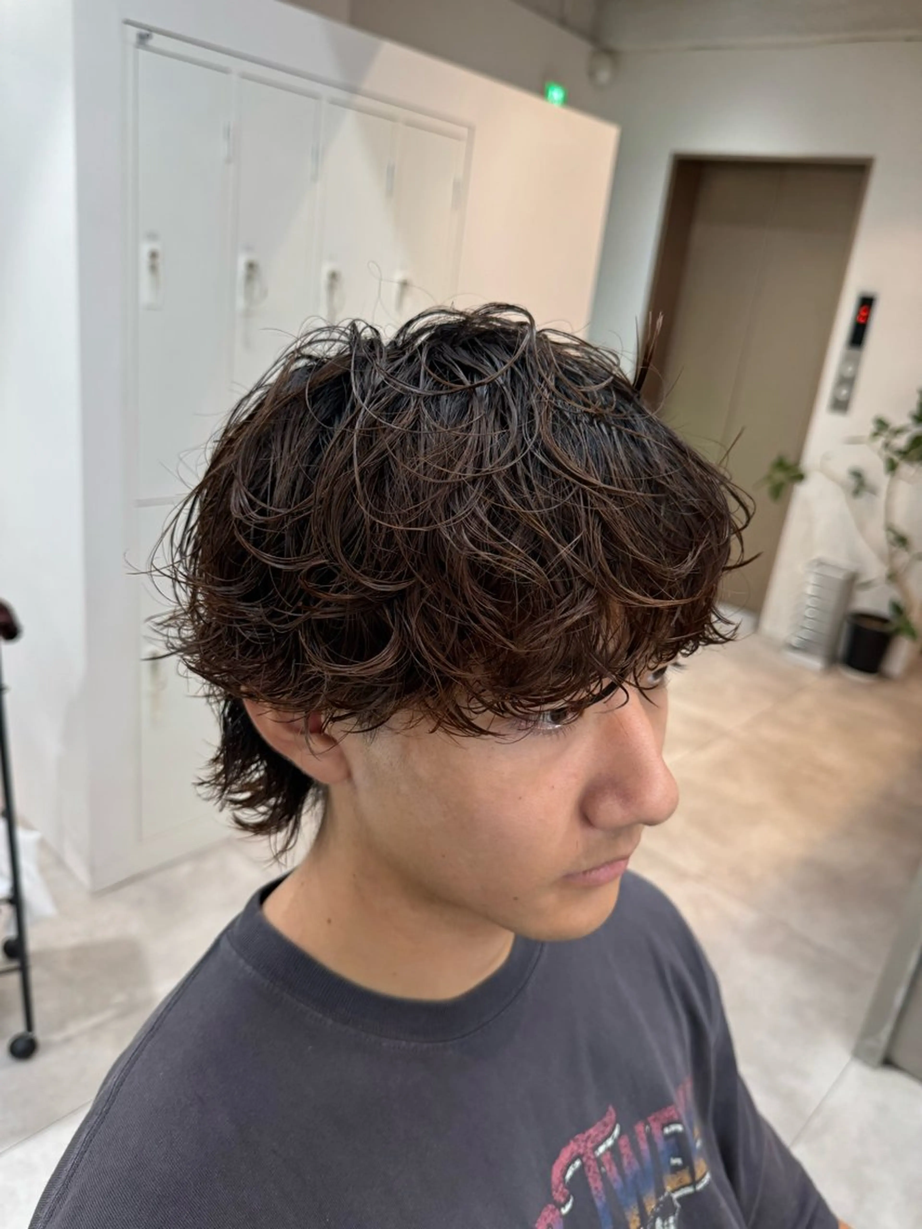 パーマ メンズ メンズパーマ メンズウルフカット ウルフカット カット パーマ 大宮メンズ特化/パー マ職人/小川藍人のヘアスタイル