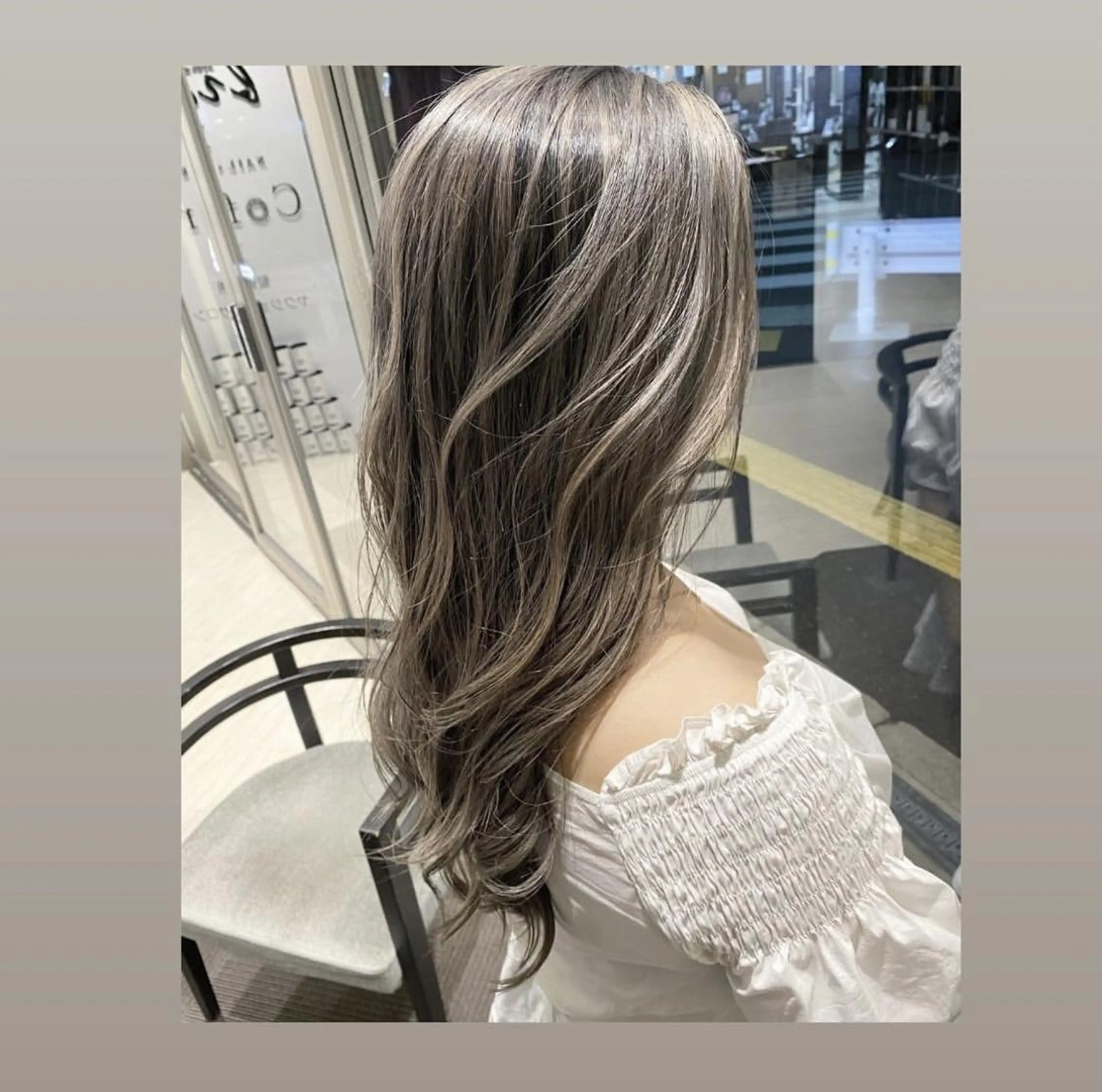 ロング カラー ブリーチ、髪質改善 Noe心斎橋店のヘアスタイル