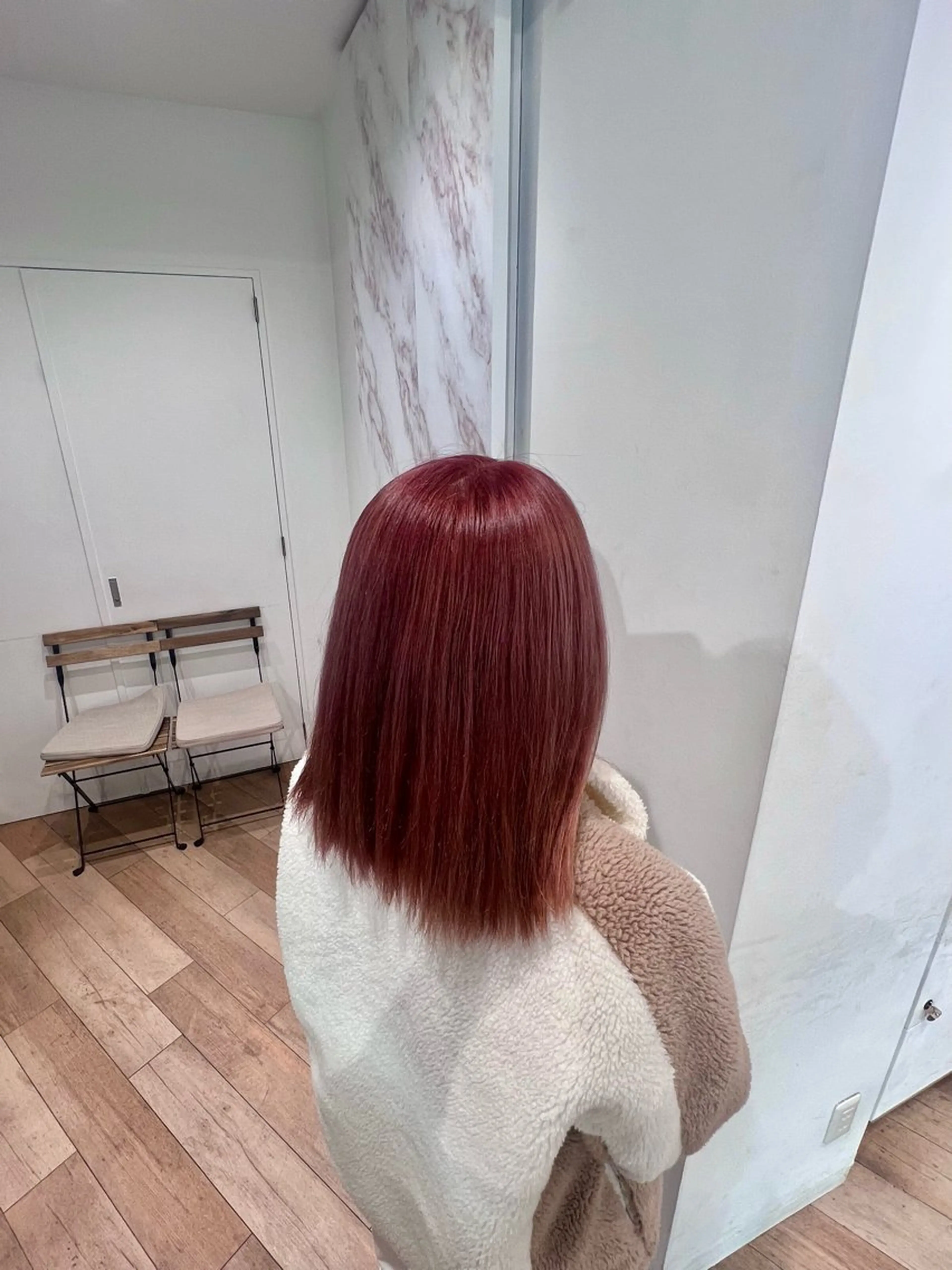 ミディアム カラー ブラウンカラー 新宿/レイヤー/ ブリーチ/西川翔真のヘアスタイル