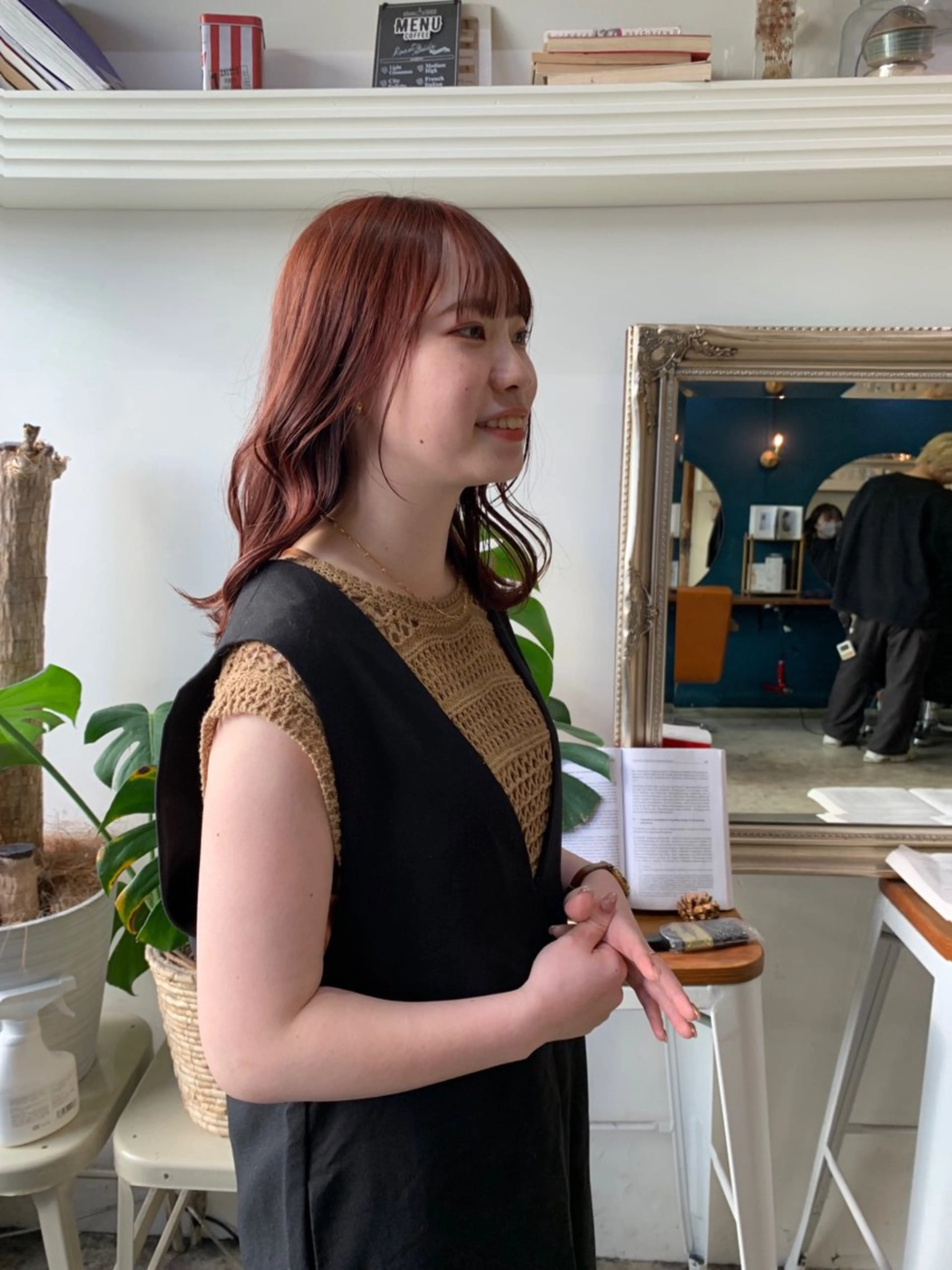 ミディアム カラー ヘアアレンジ 山口 樹里のヘアスタイル
