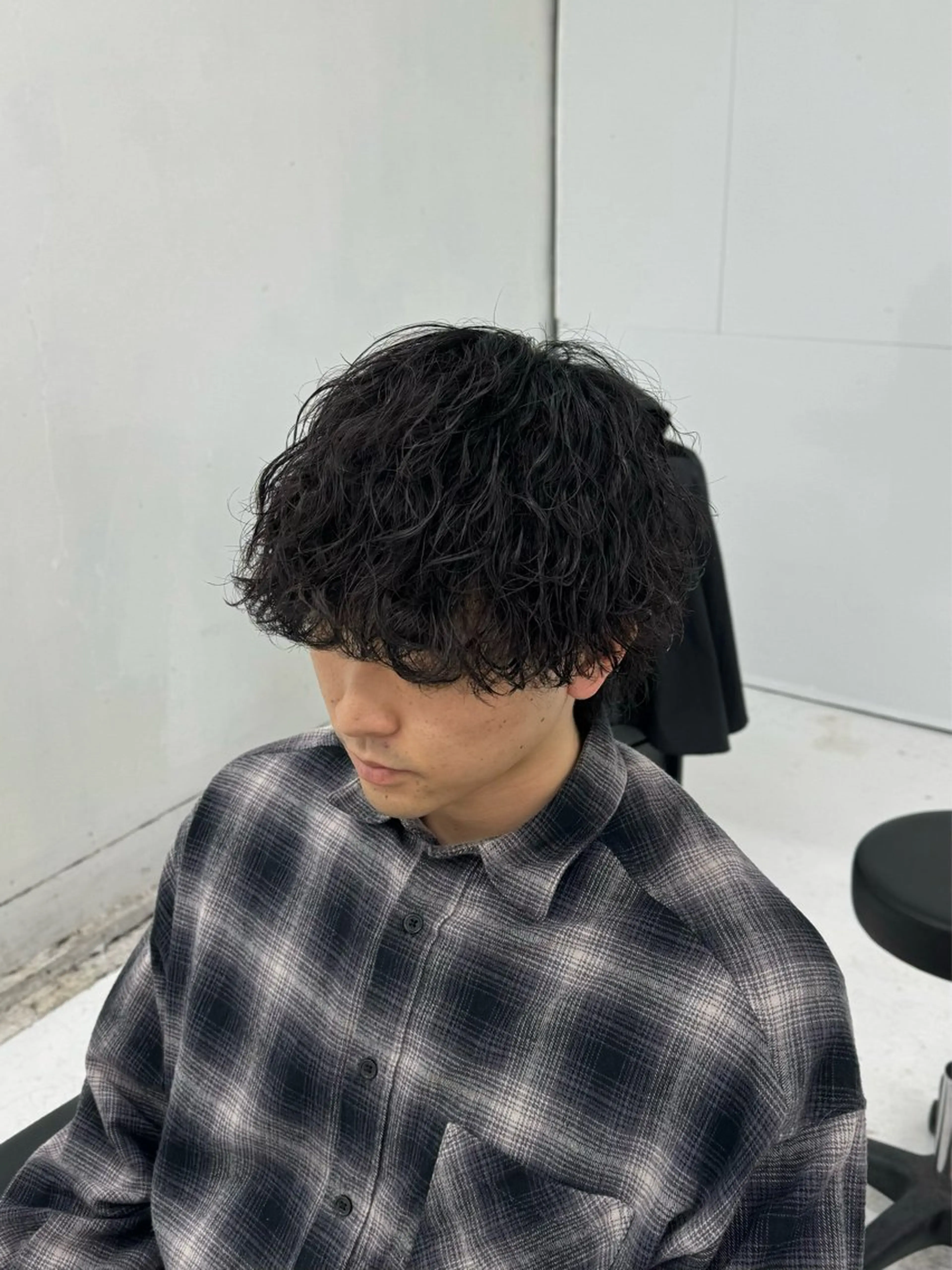 パーマ メンズ 波巻きパーマ カット パーマ 柏メンズカットパーマ NO.1タイチのヘアスタイル