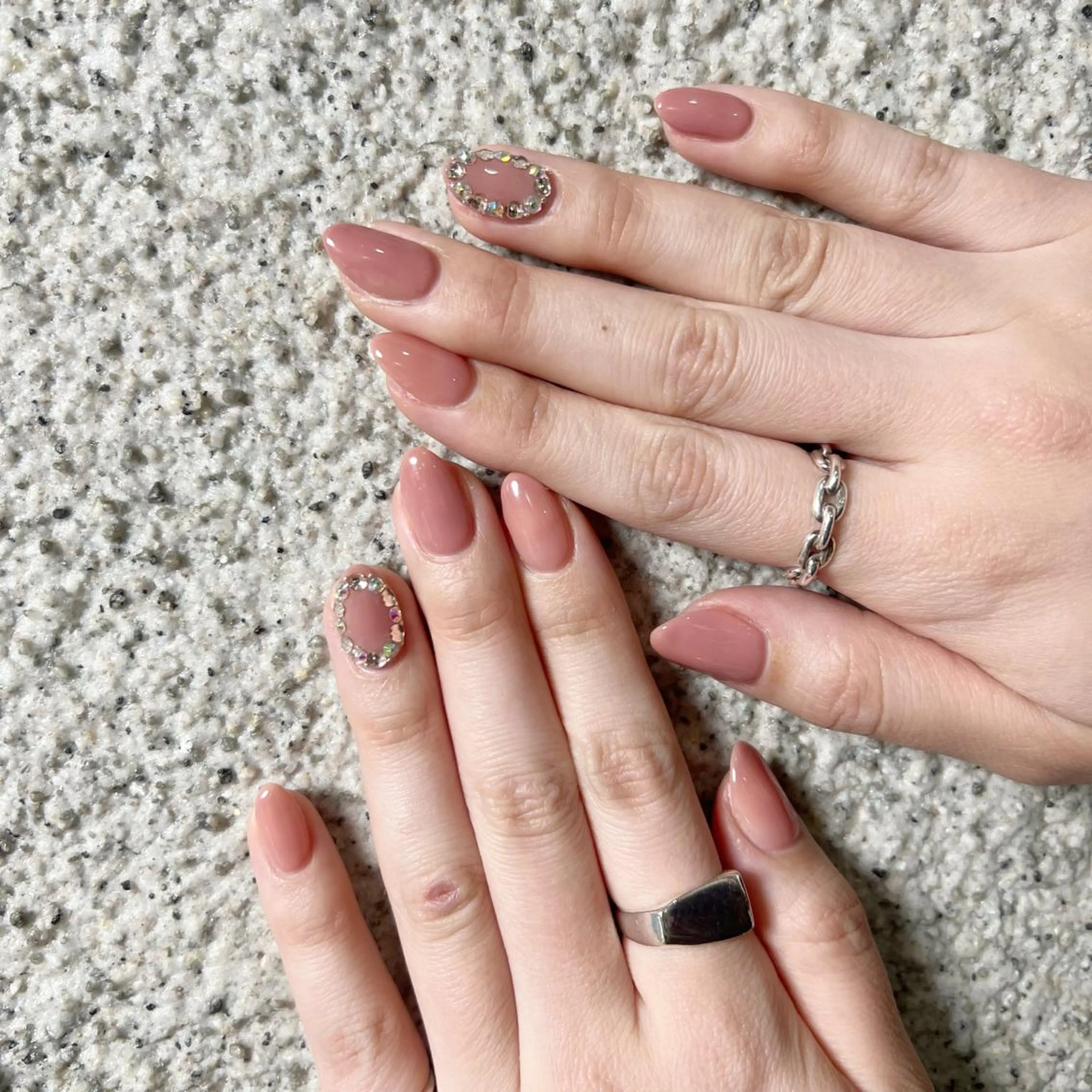 ネイル アートネイル フレンチネイル ジェルネイル グリーン ハート ハンドネイル nail salon mieux(ミュー)のネイルデザイン