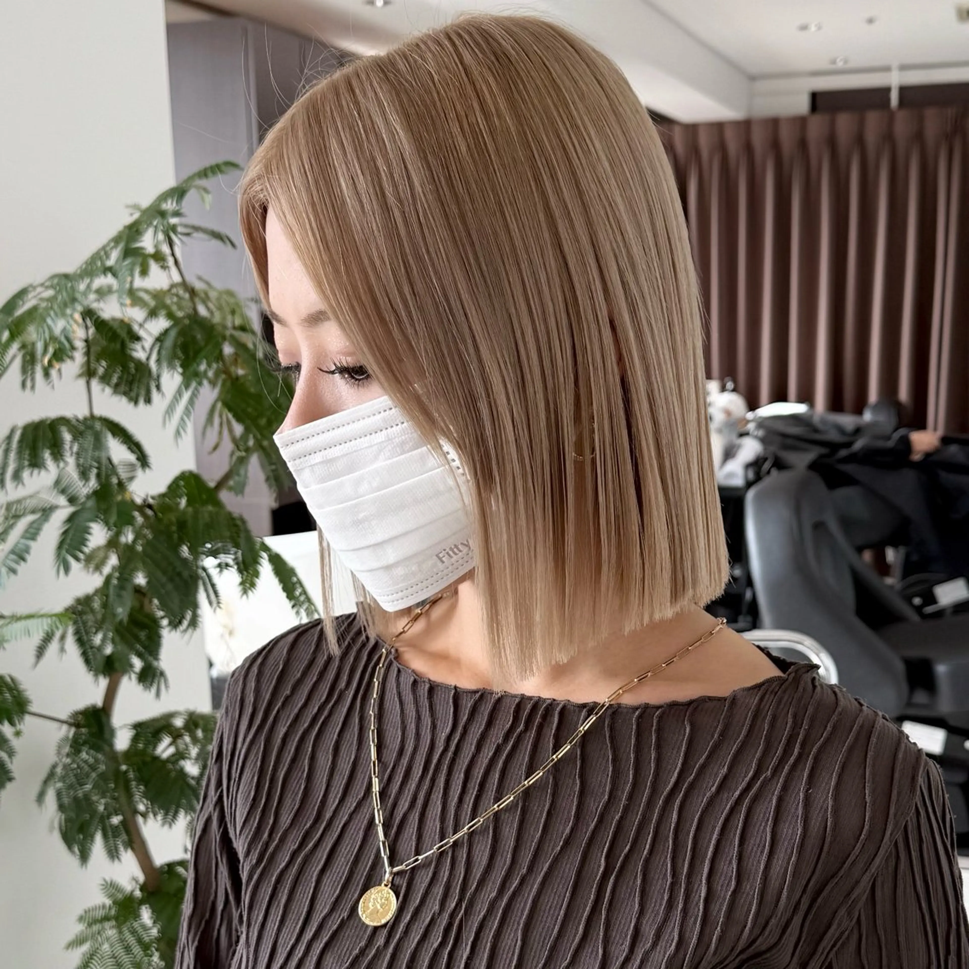 ミディアム カラー ベージュカラー ミルクティーベージュ ヘアカラー 中明度カラー/ カラーモデル/noaのヘアスタイル